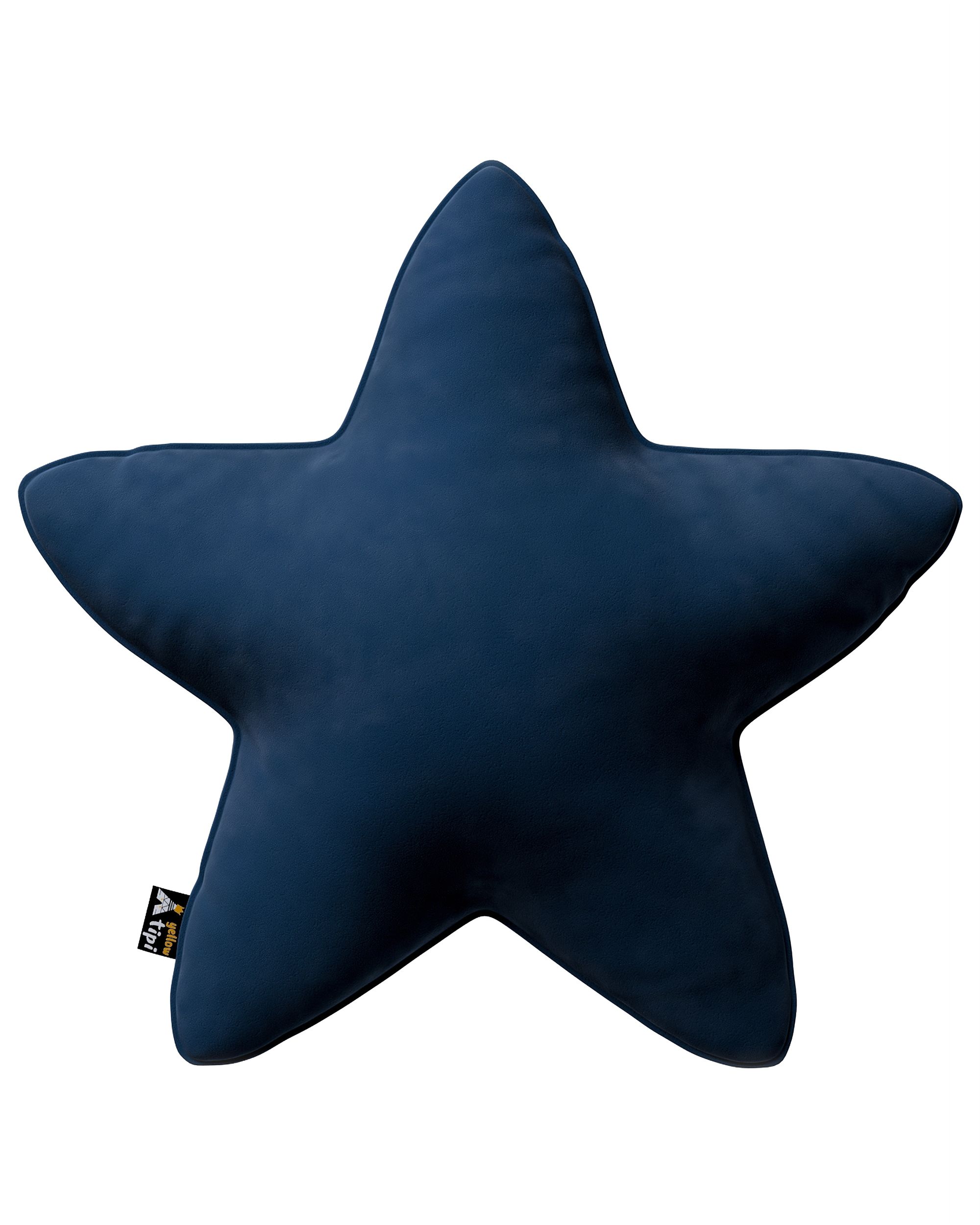 Coussin Lucky Star couleur bleu marine tissu brillant, velours