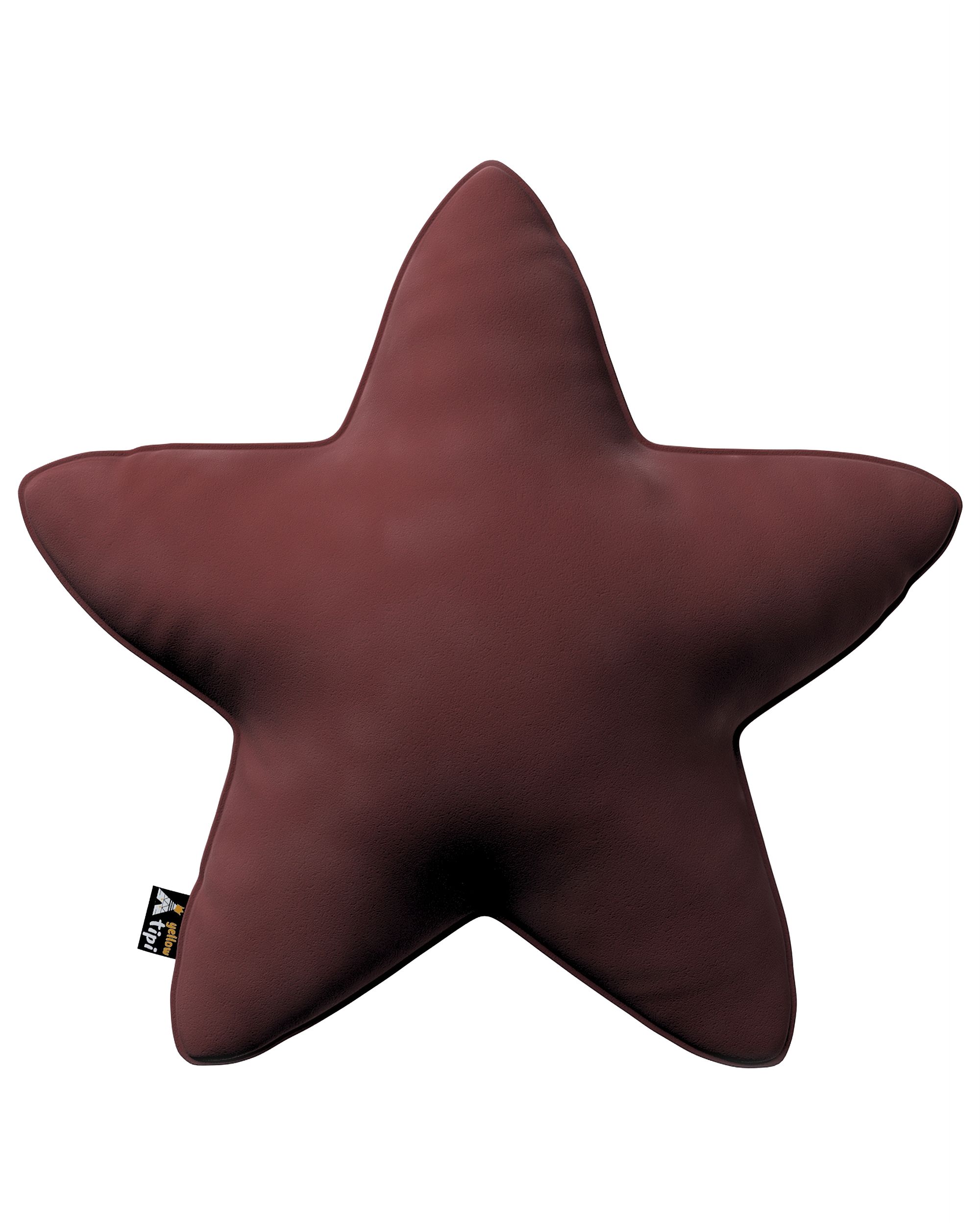 Coussin Lucky Star couleur rouge tissu brillant, velours