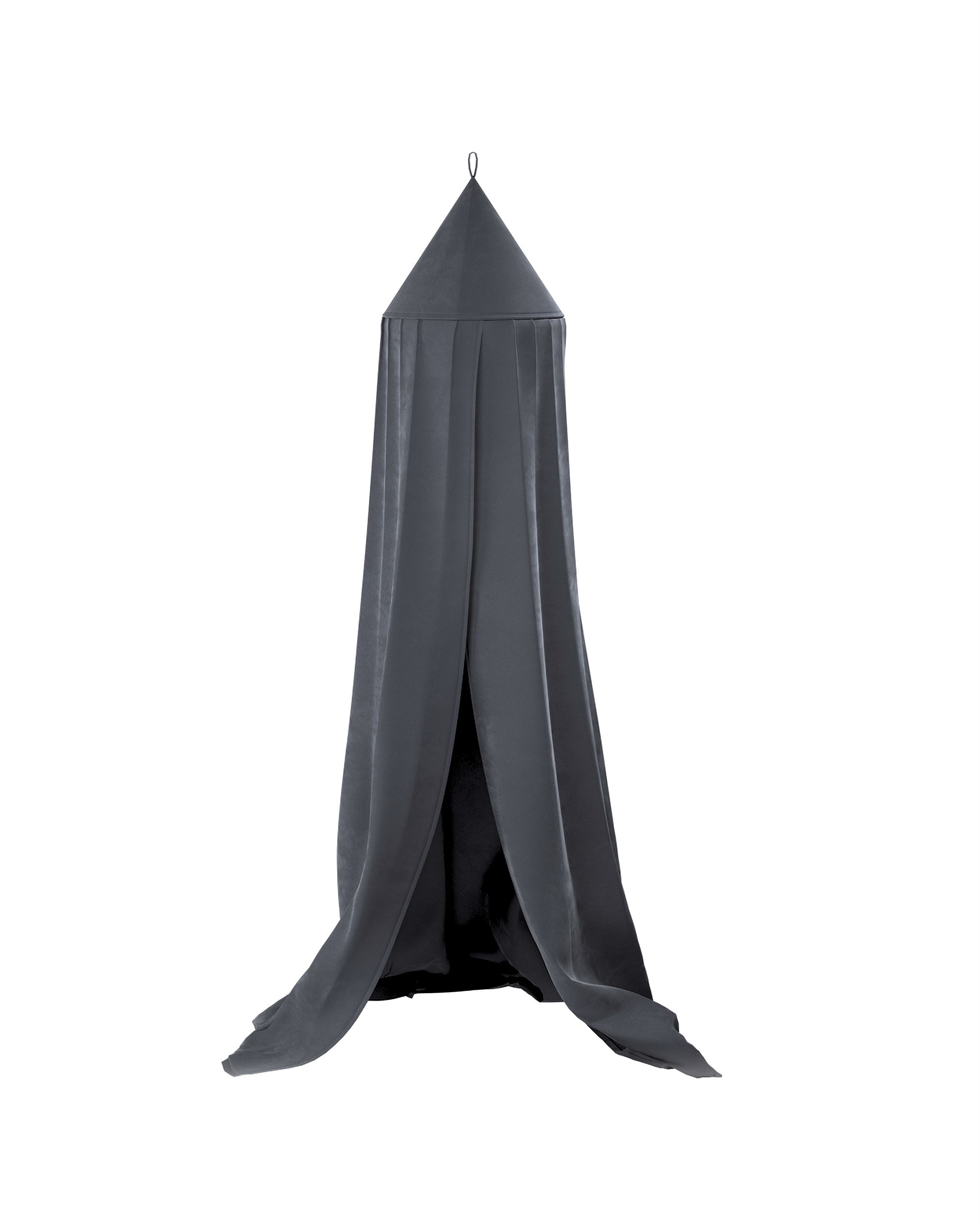 Baldaquin couleur gris tissu brillant, velours