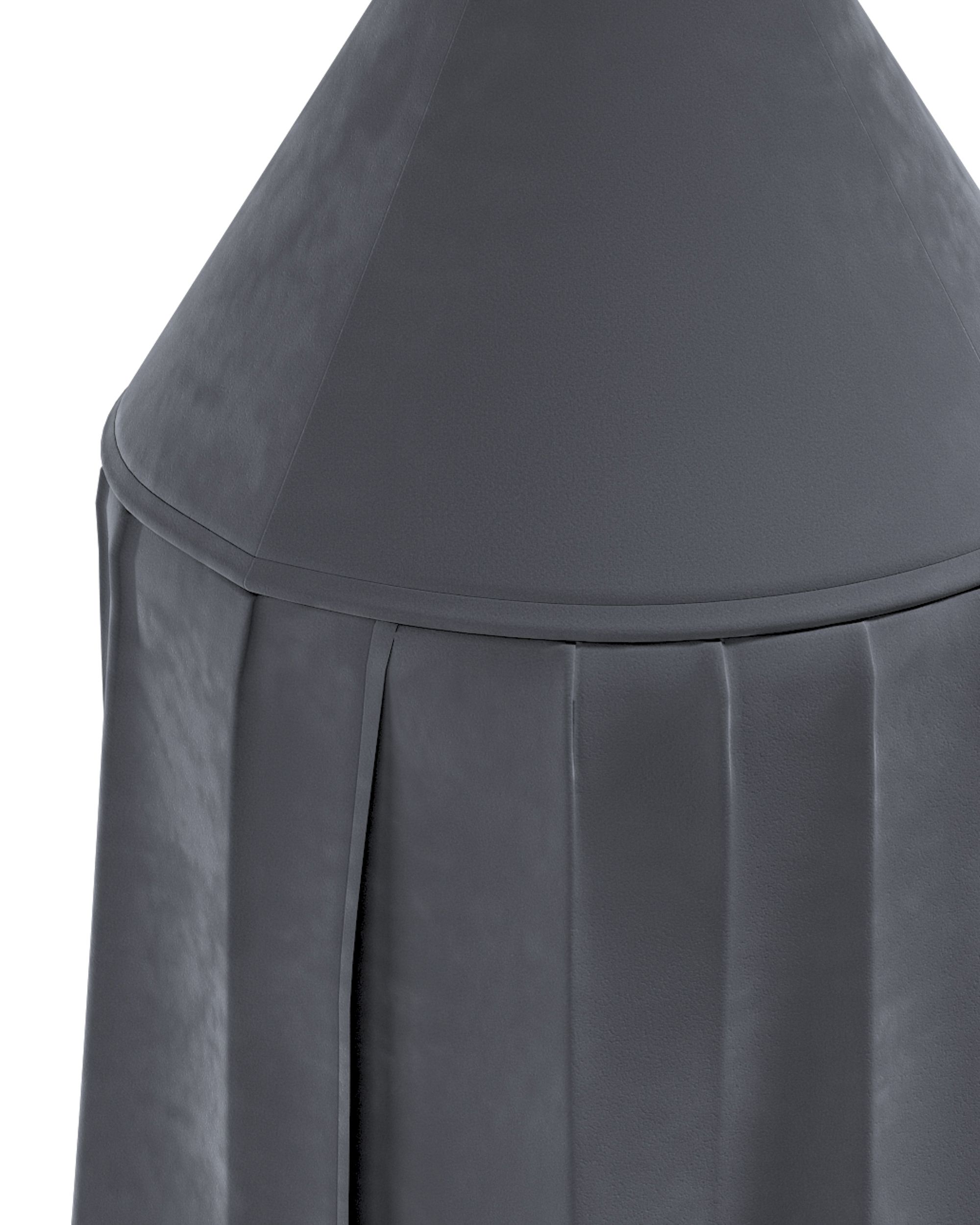 Baldaquin couleur gris tissu brillant, velours (hover)