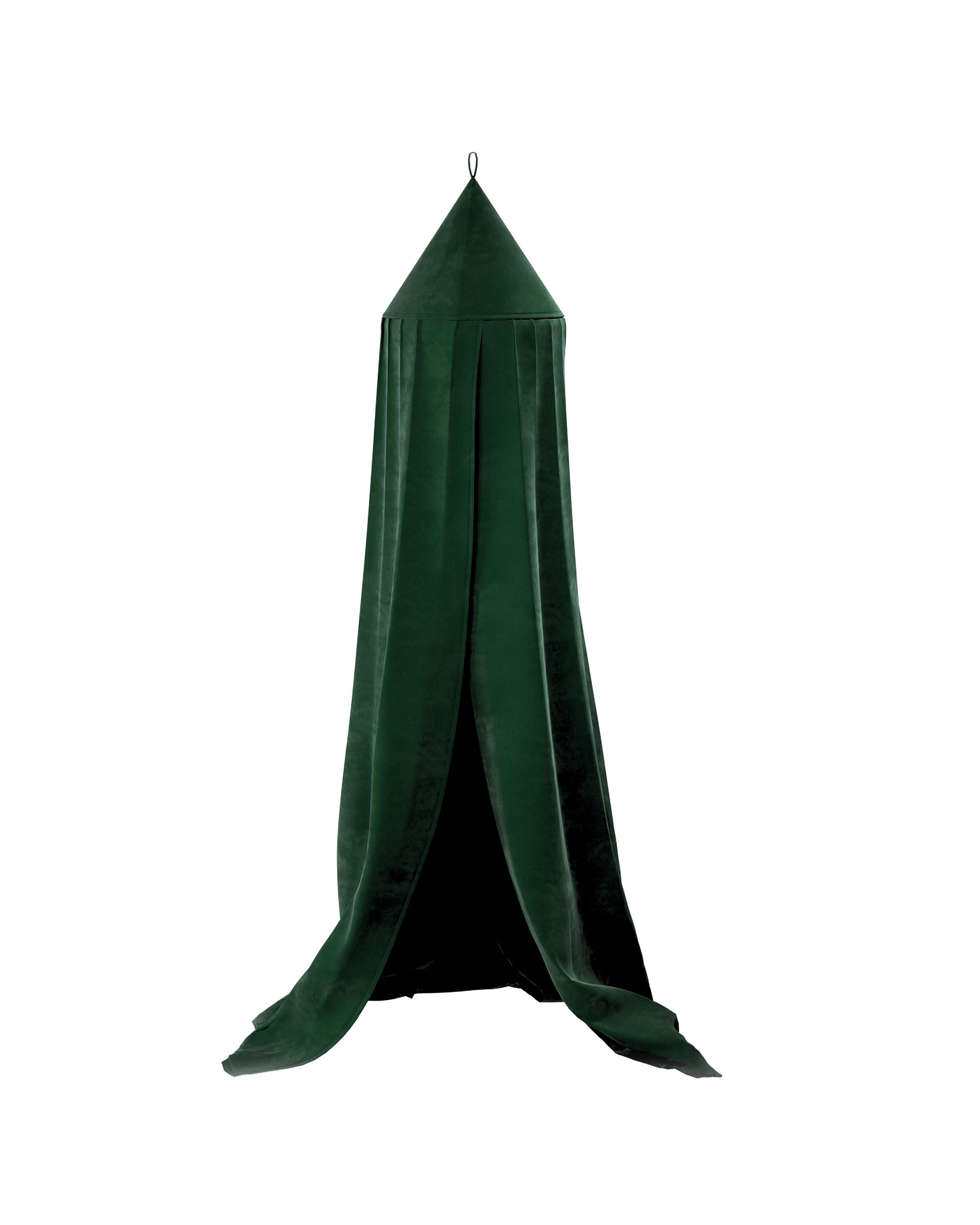 Baldaquin couleur vert tissu brillant, velours