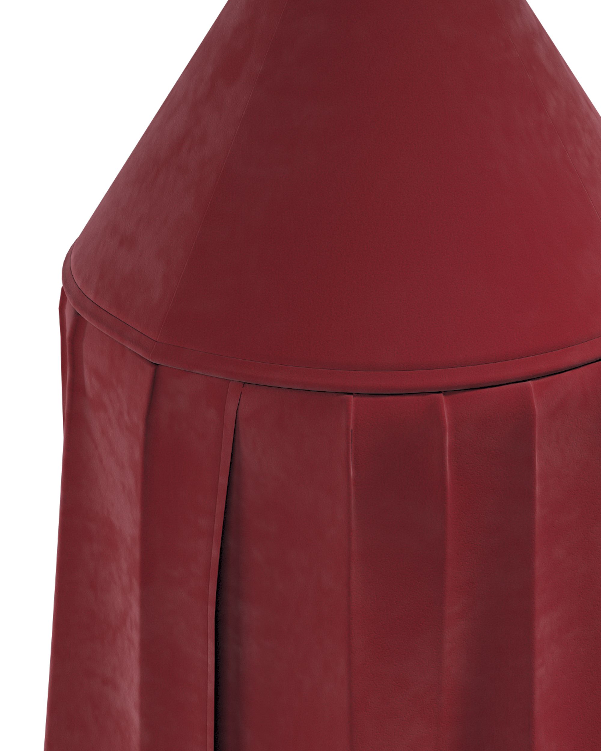 Baldaquin couleur rouge tissu brillant, velours (hover)