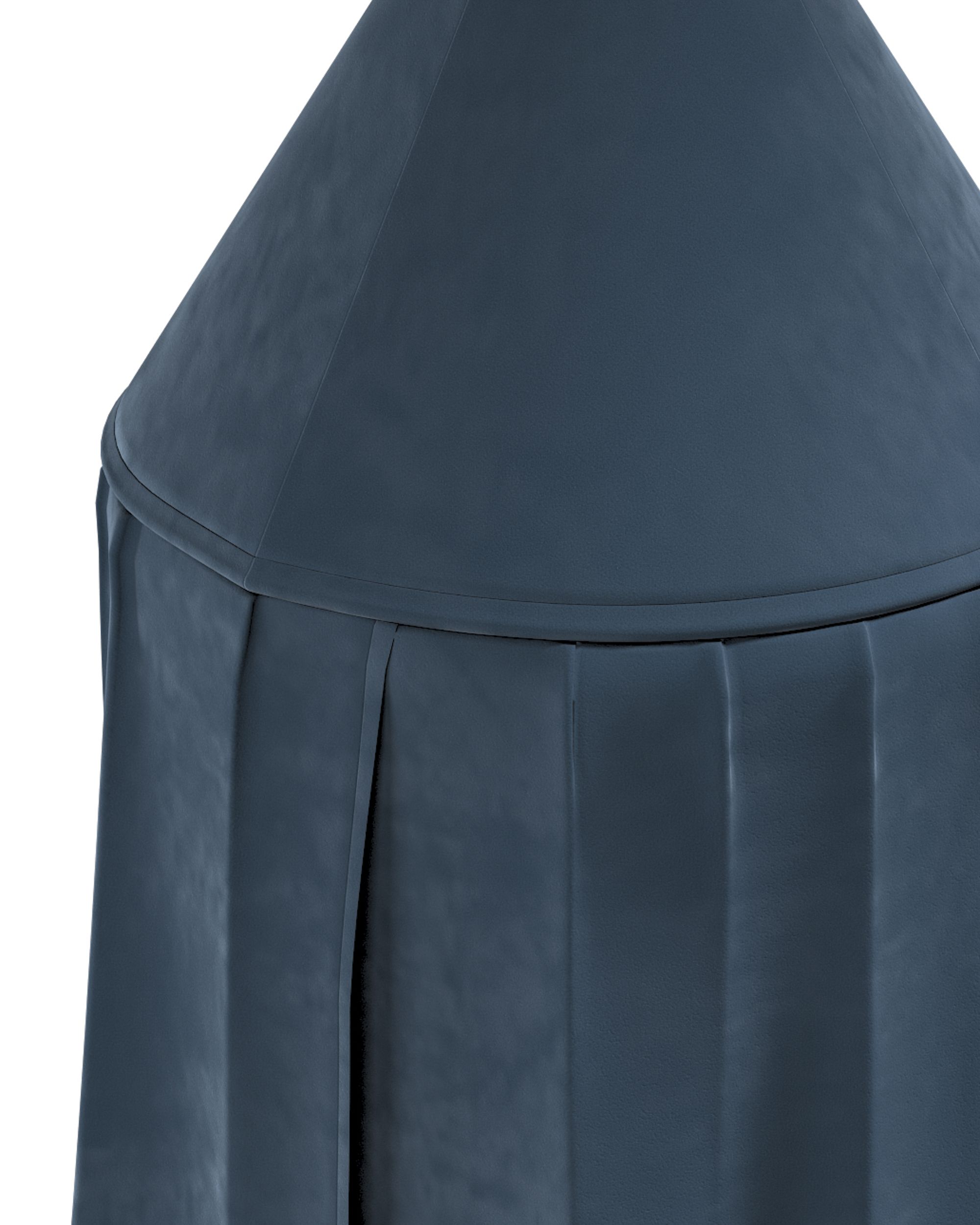 Baldaquin couleur bleu tissu brillant, velours (hover)