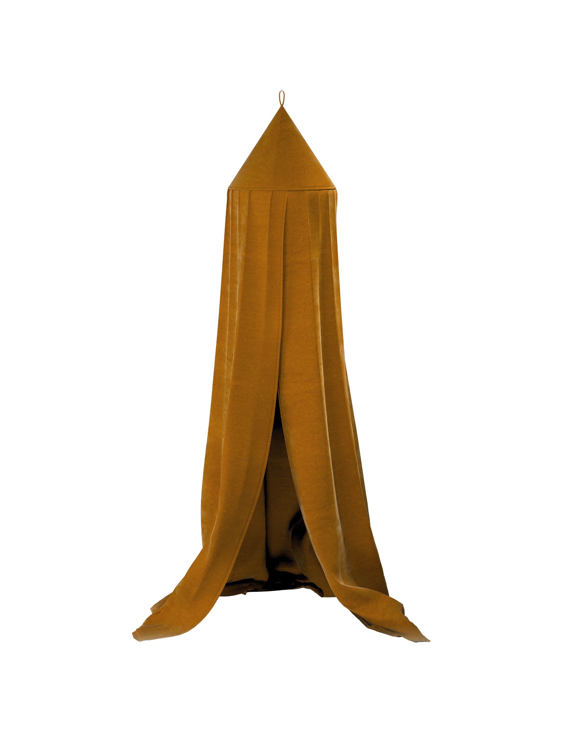 Baldaquin couleur jaune tissu brillant, velours