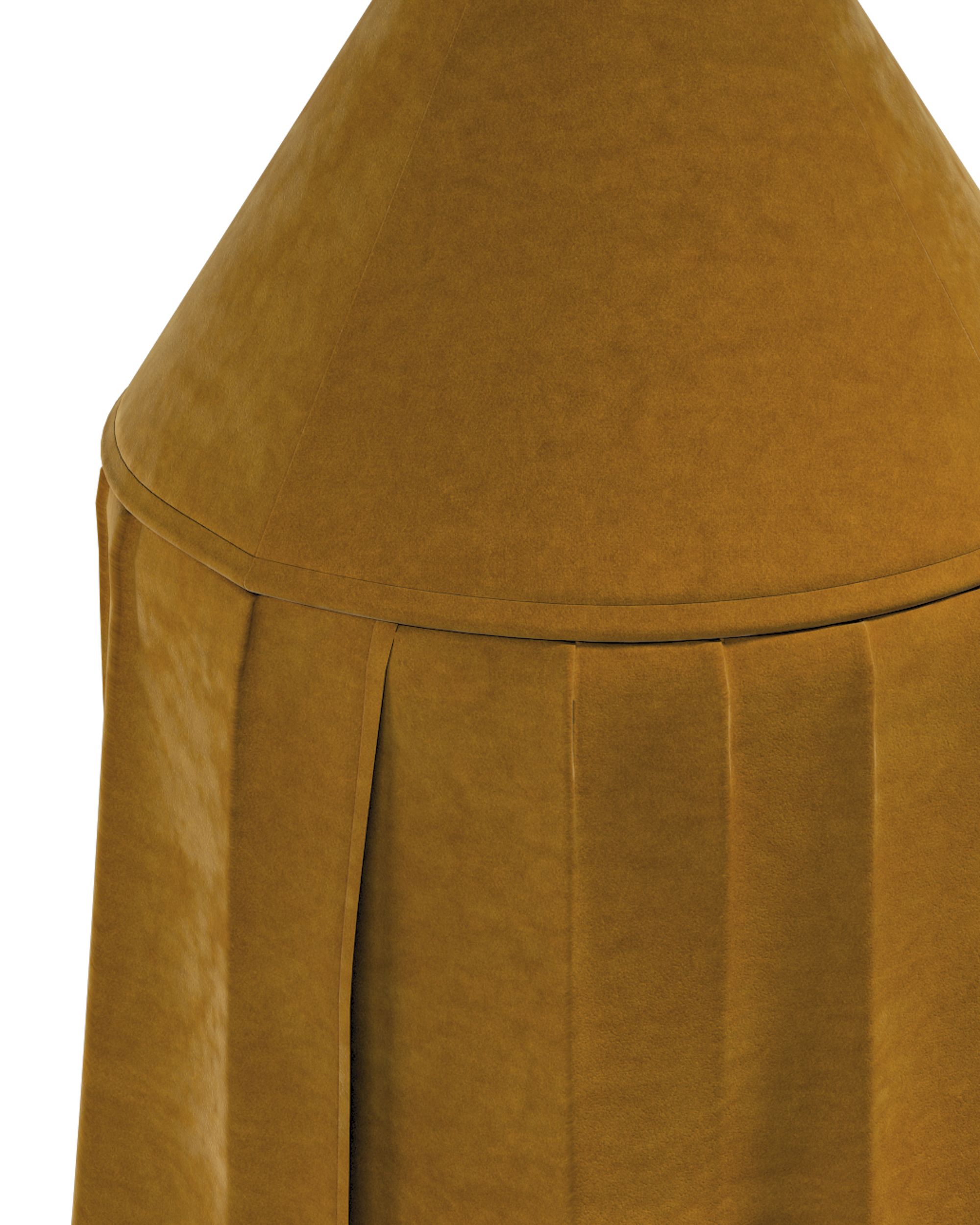 Baldaquin couleur jaune tissu brillant, velours (hover)