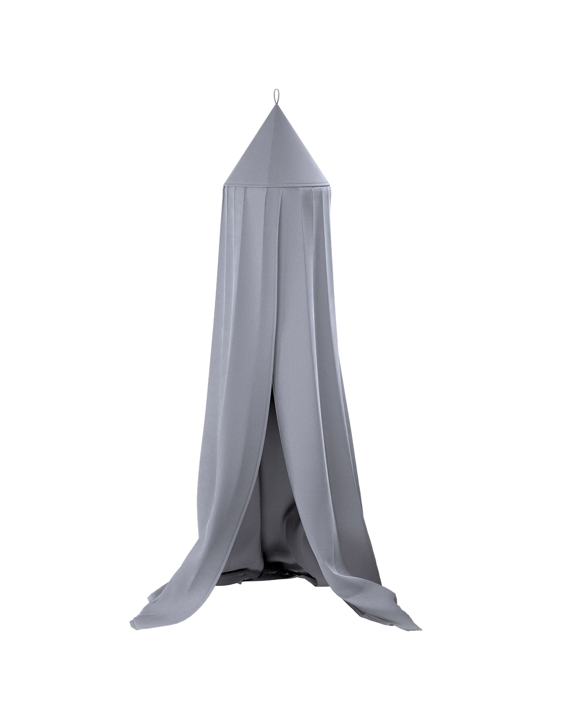 Baldaquin couleur gris tissu brillant, velours