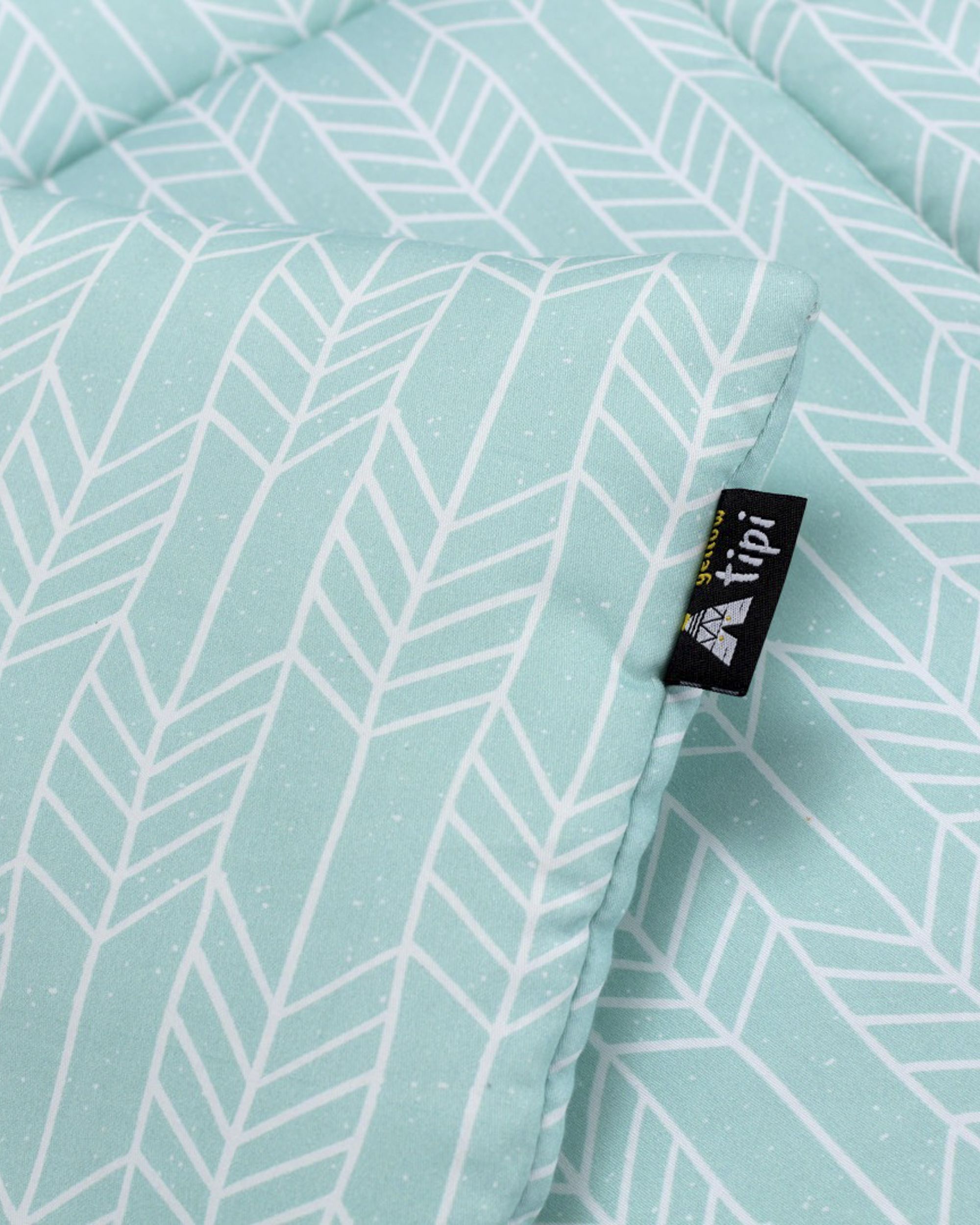 Housse + couette et taie + oreiller pour lit bébé couleur vert tissu à motifs (hover)
