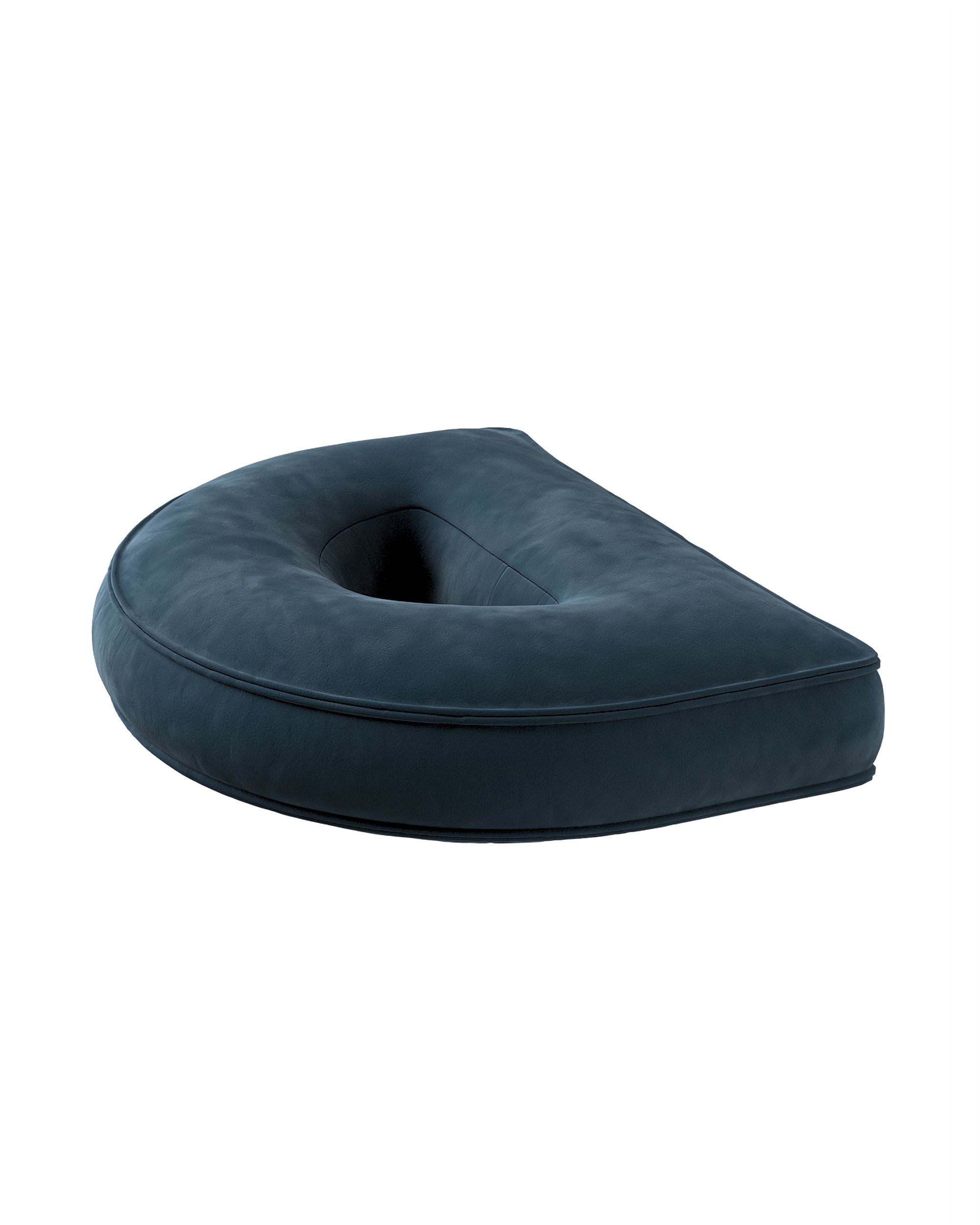 Coussins lettre D couleur bleu tissu brillant, velours (hover)