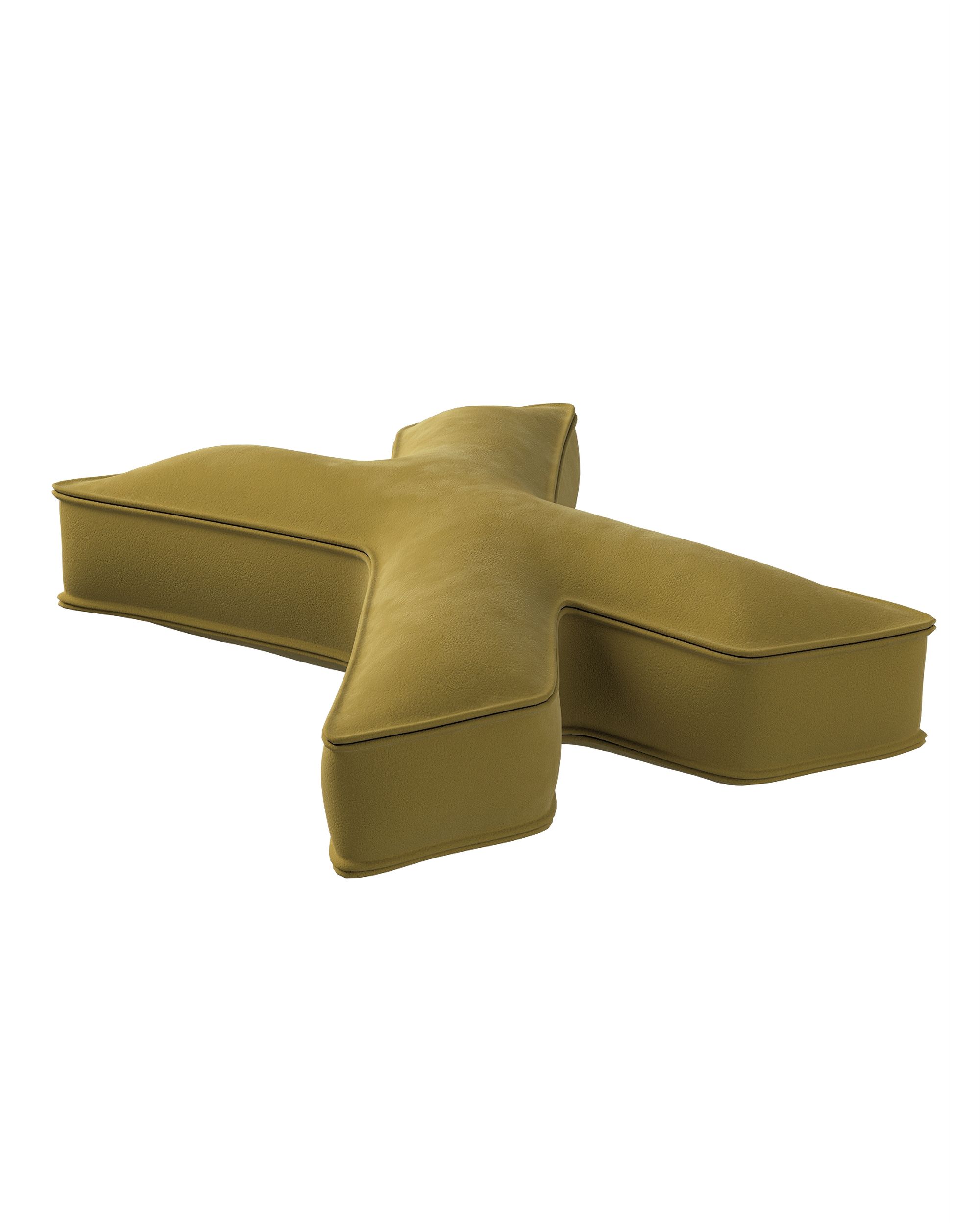 Coussins lettre X couleur vert tissu brillant, velours (hover)