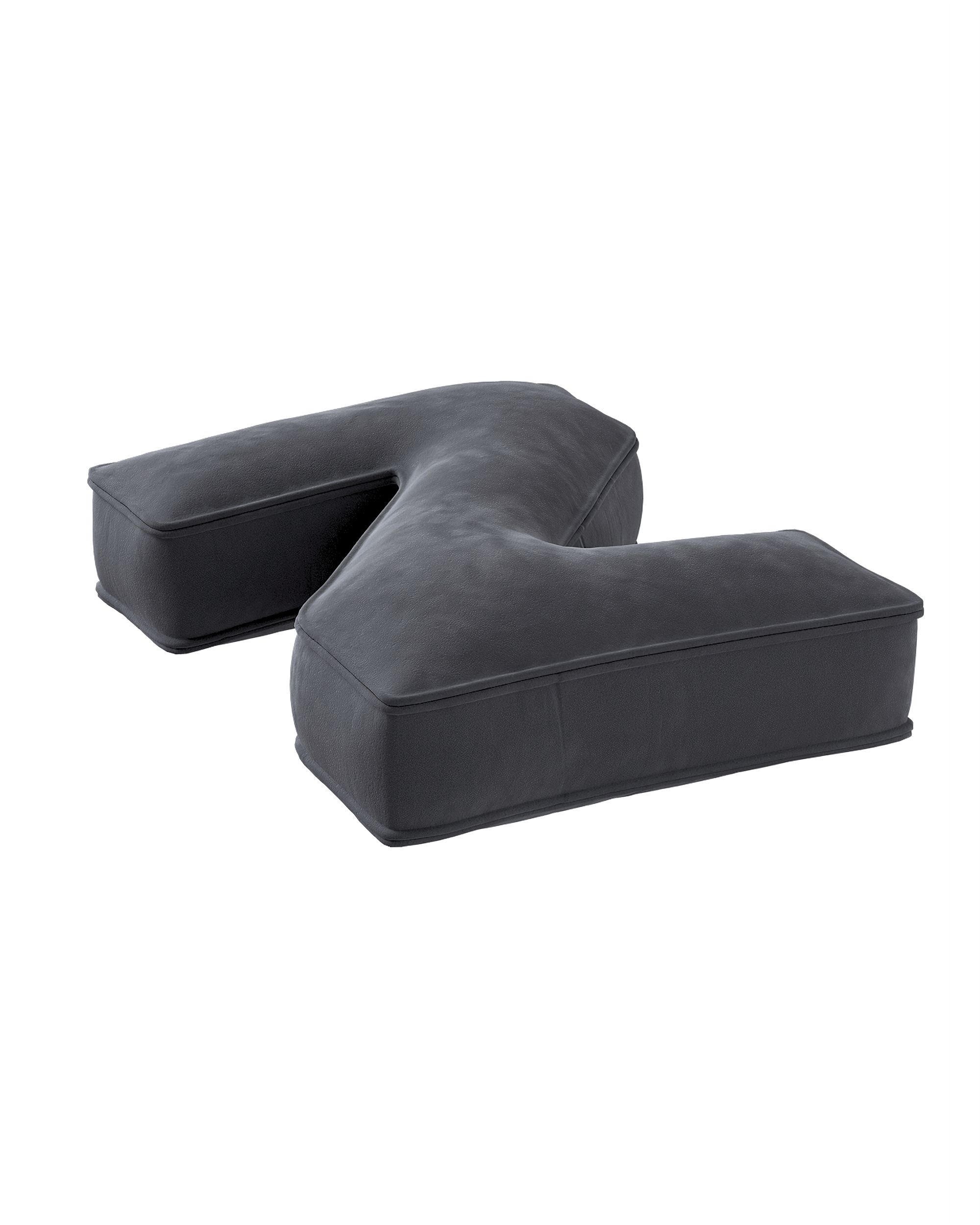Coussins lettre Z couleur gris tissu brillant, velours (hover)