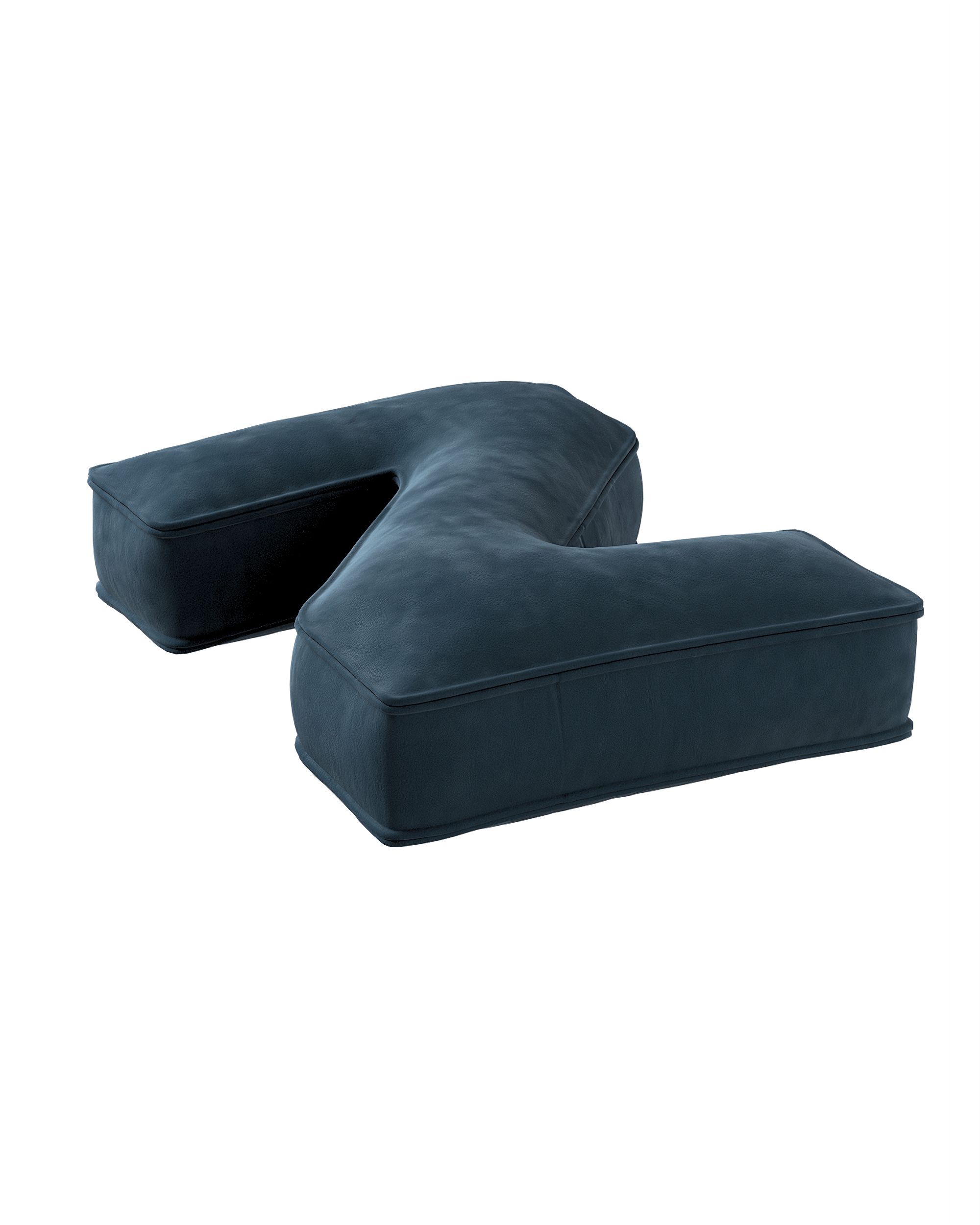 Coussins lettre Z couleur bleu tissu brillant, velours (hover)