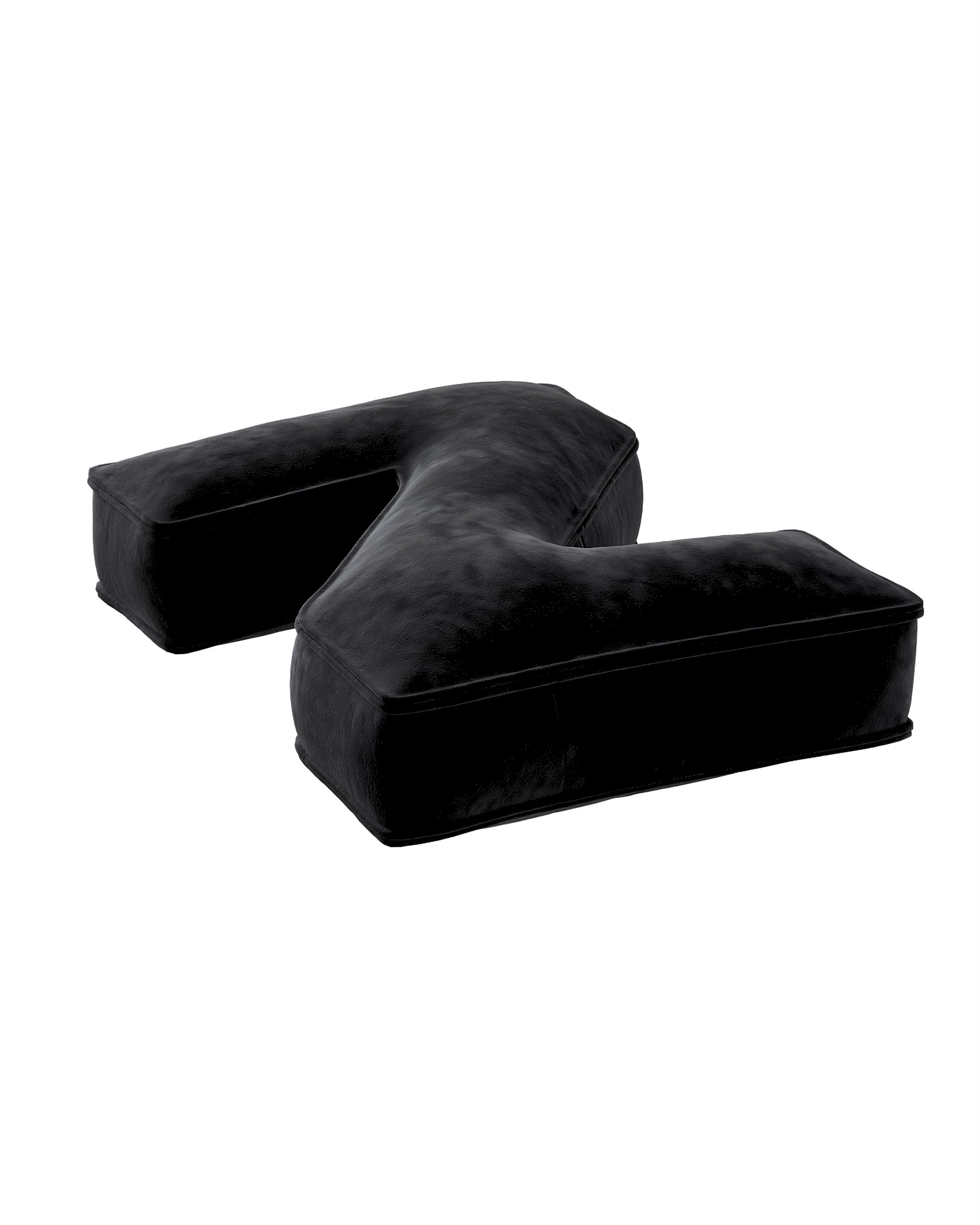 Coussins lettre Z couleur noir tissu brillant, velours (hover)