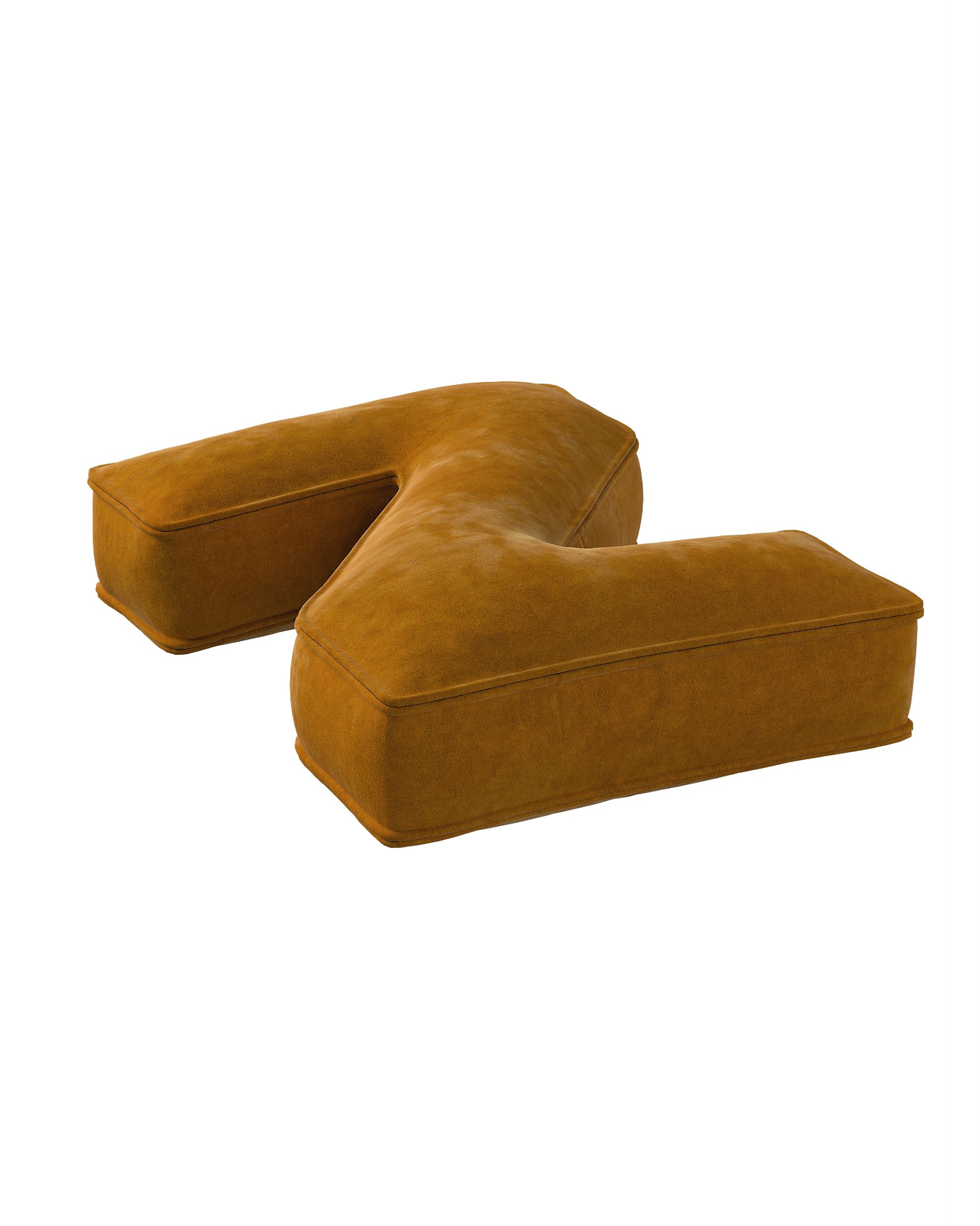 Coussins lettre Z couleur jaune tissu brillant, velours (hover)