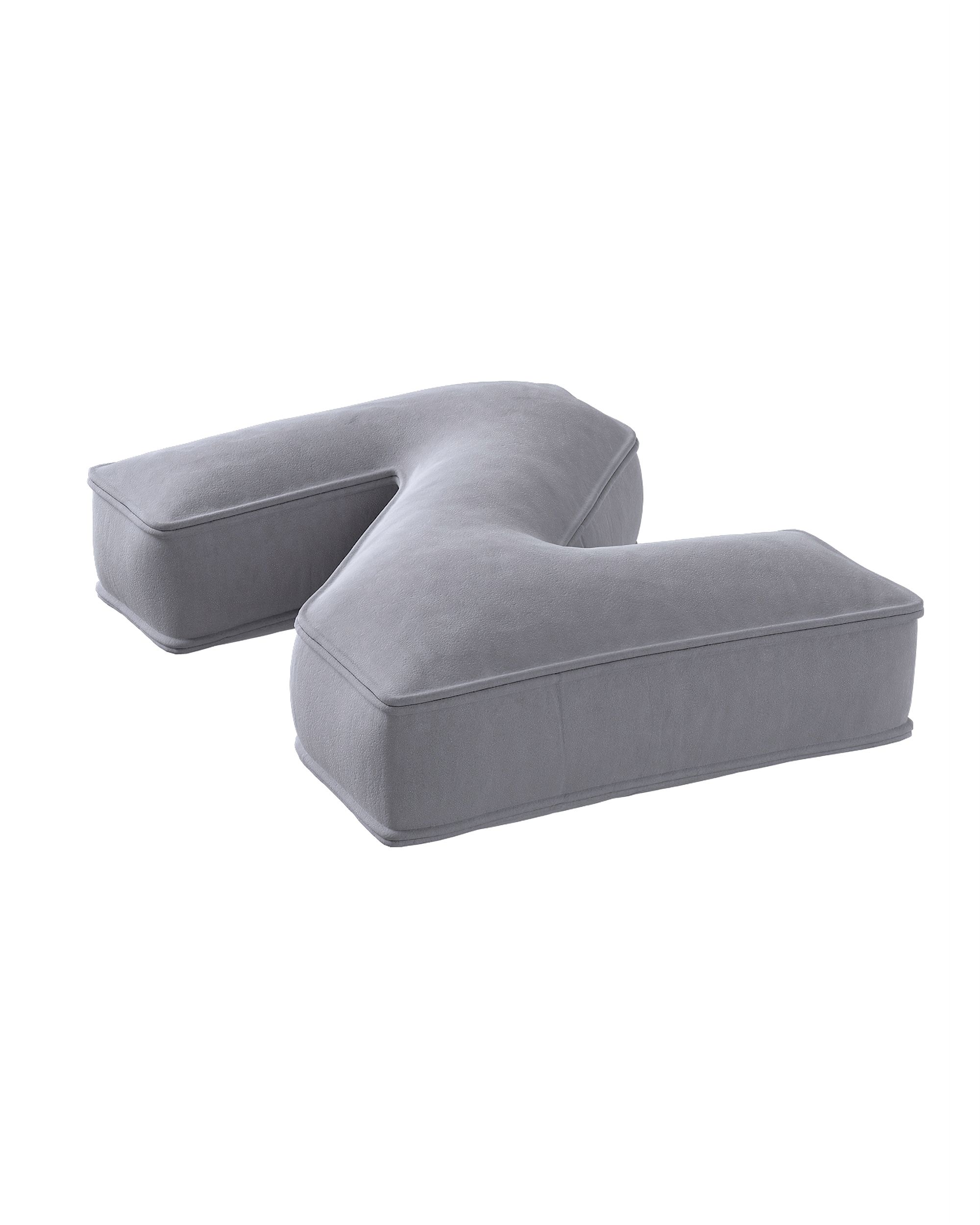 Coussins lettre Z couleur gris tissu brillant, velours (hover)