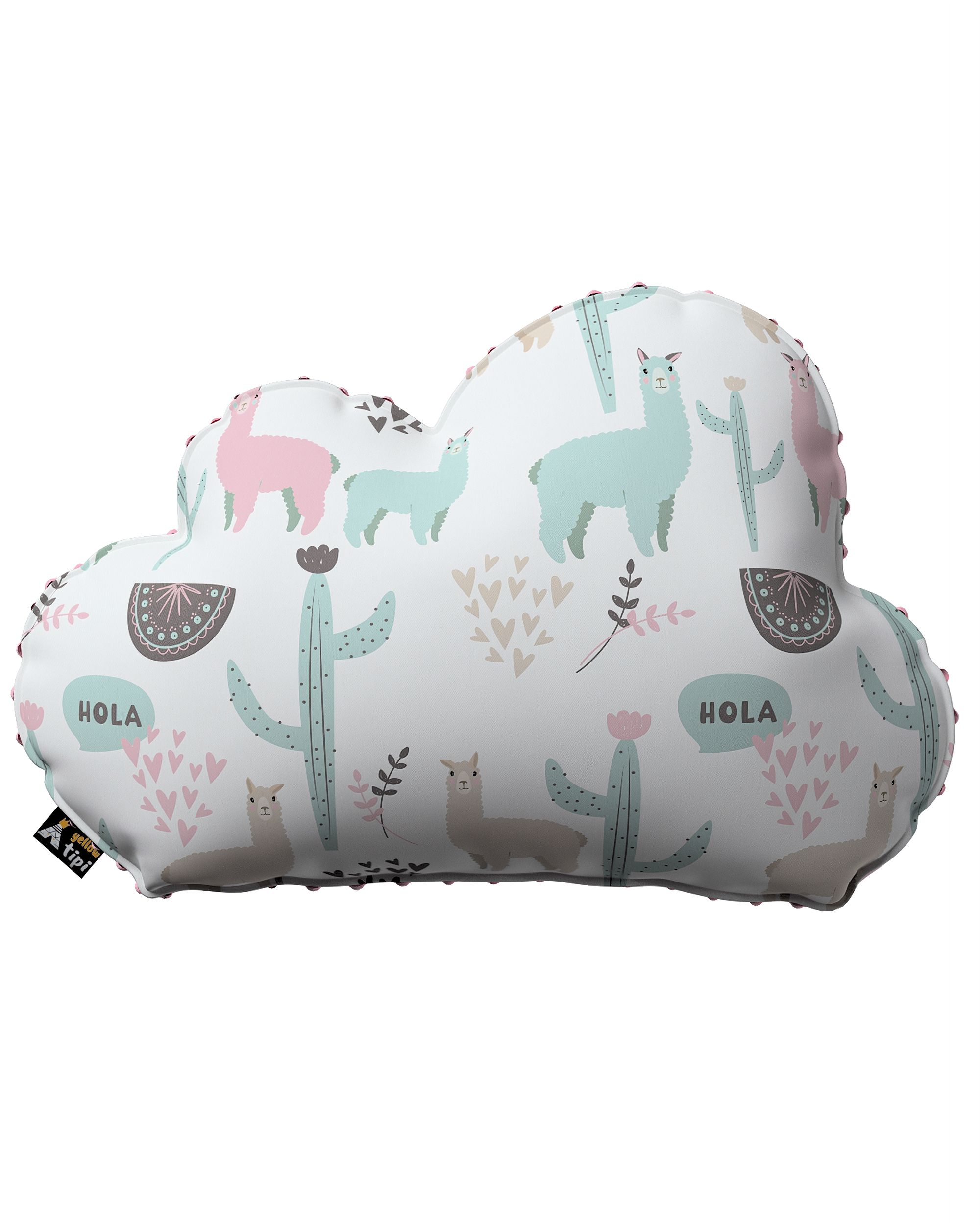 Coussin Soft Cloud tissu minky couleur vert tissu à motifs