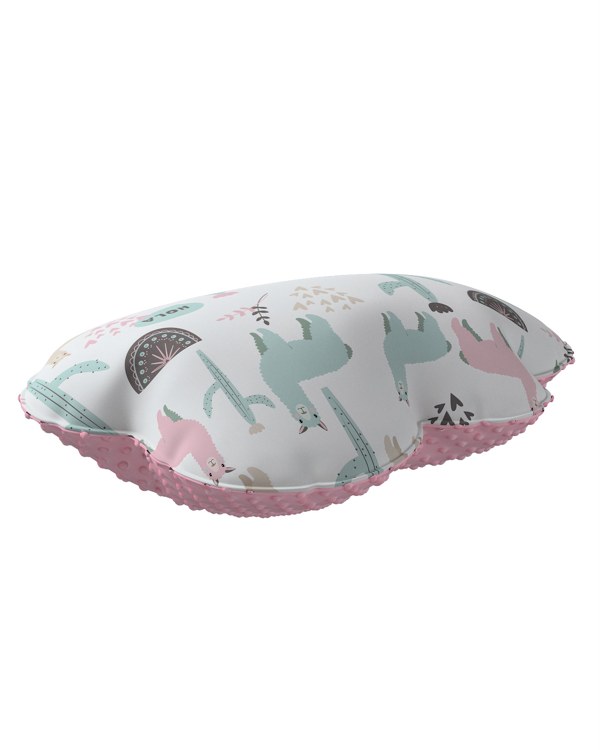 Coussin Soft Cloud tissu minky couleur vert tissu à motifs (hover)