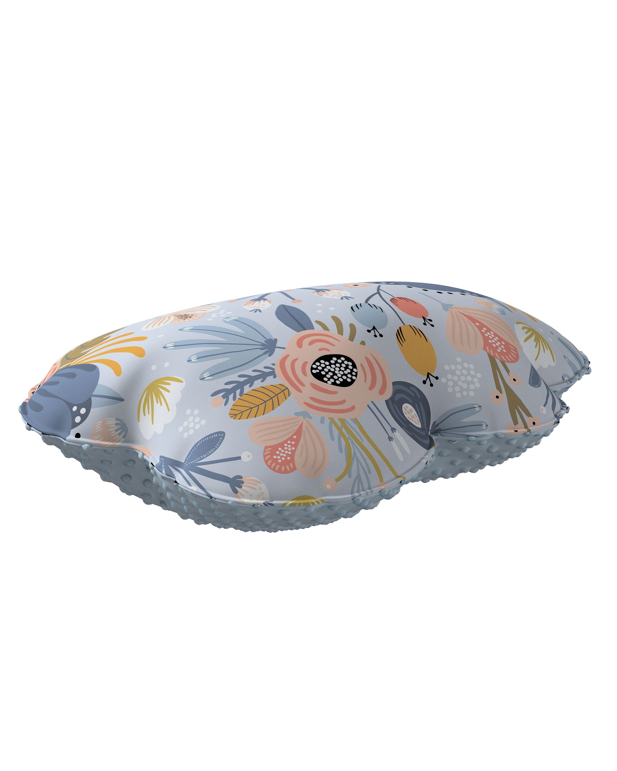 Coussin Soft Cloud tissu minky couleur bleu tissu à motifs (hover)