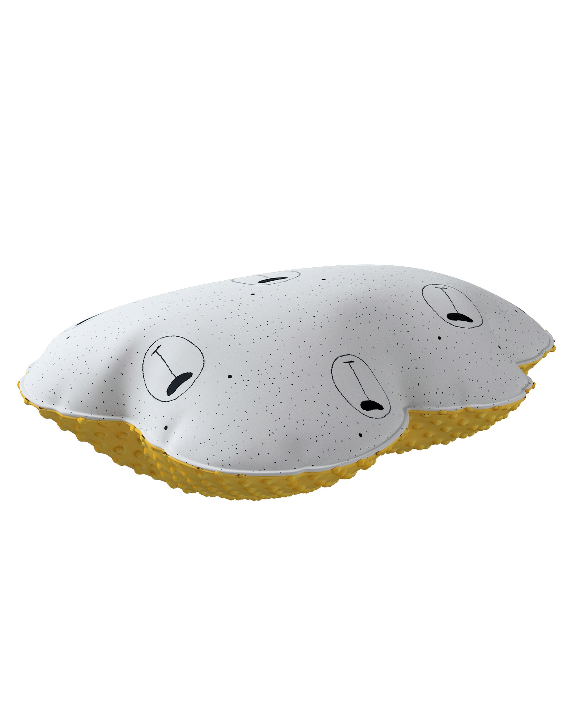 Coussin Soft Cloud tissu minky couleur blanc tissu à motifs (hover)