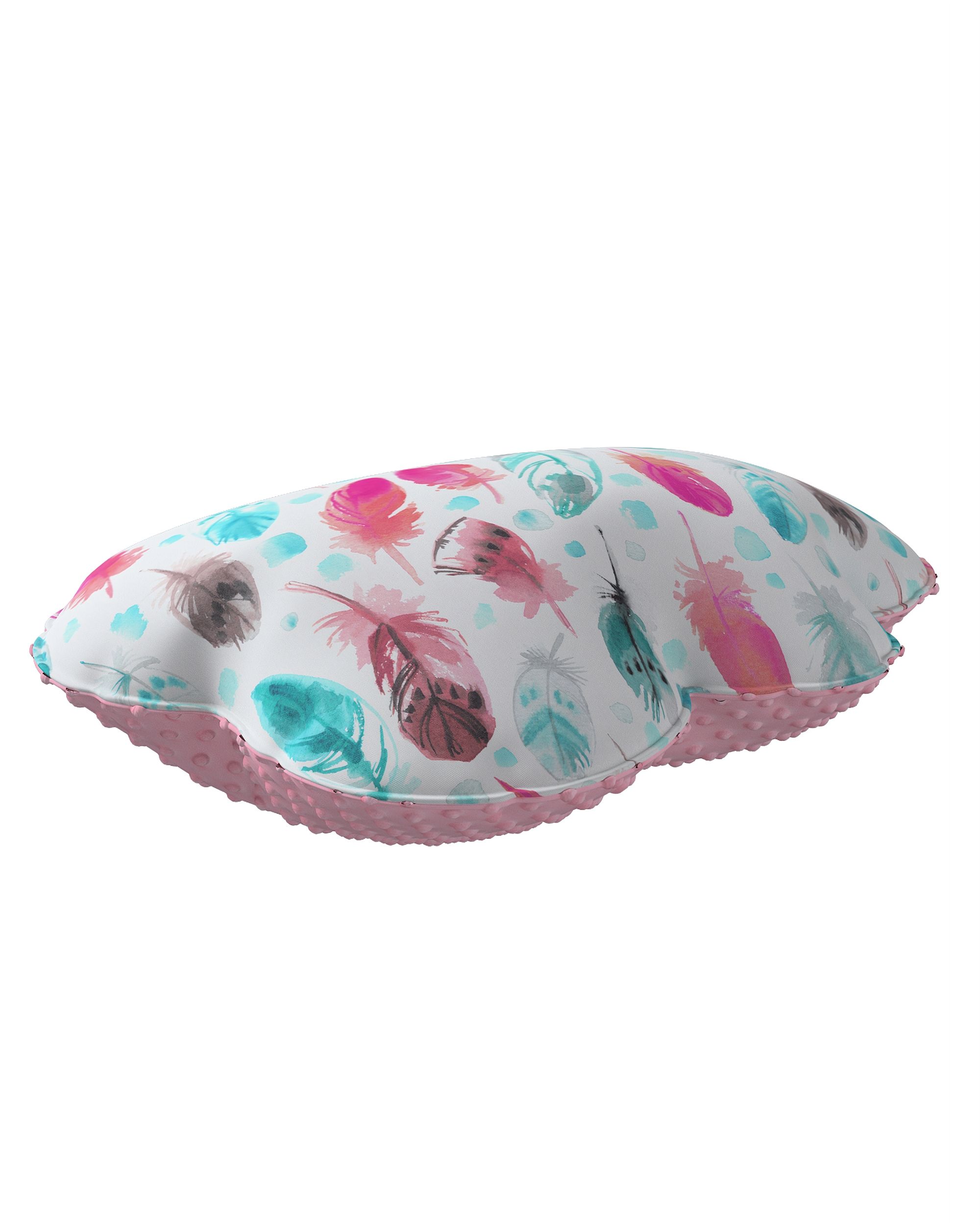 Coussin Soft Cloud tissu minky couleur bleu tissu à motifs (hover)