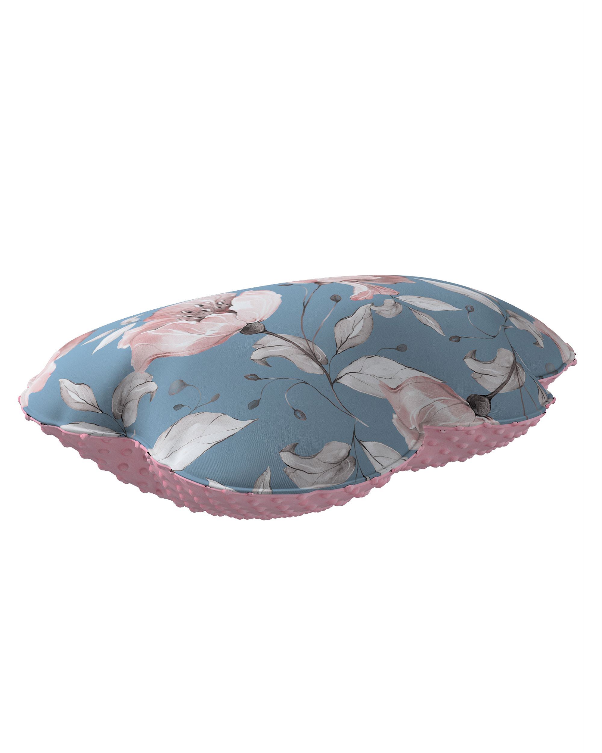 Coussin Soft Cloud tissu minky couleur bleu tissu à motifs (hover)