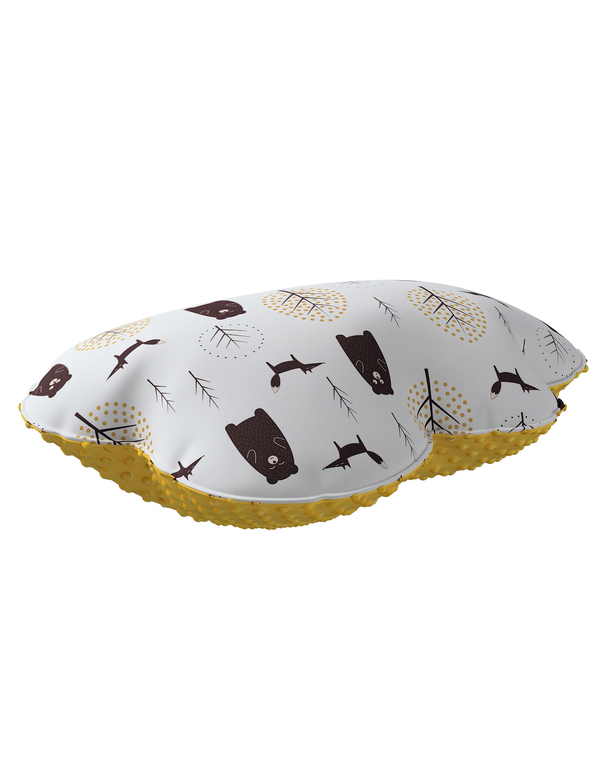 Coussin Soft Cloud tissu minky couleur marron tissu à motifs (hover)