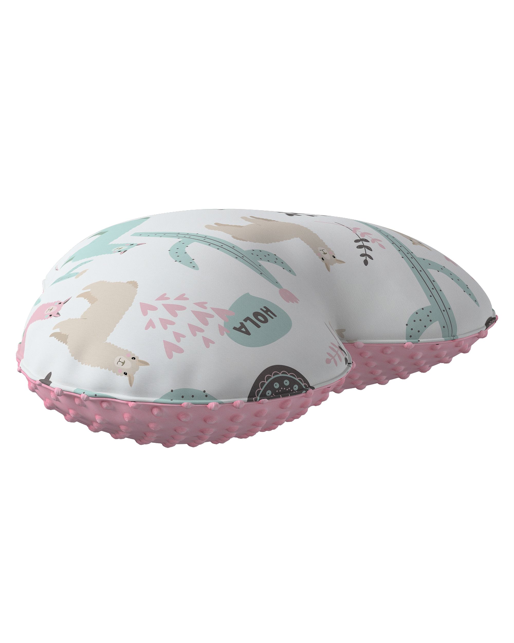 Coussin Heart of Love tissu minky couleur vert tissu à motifs (hover)