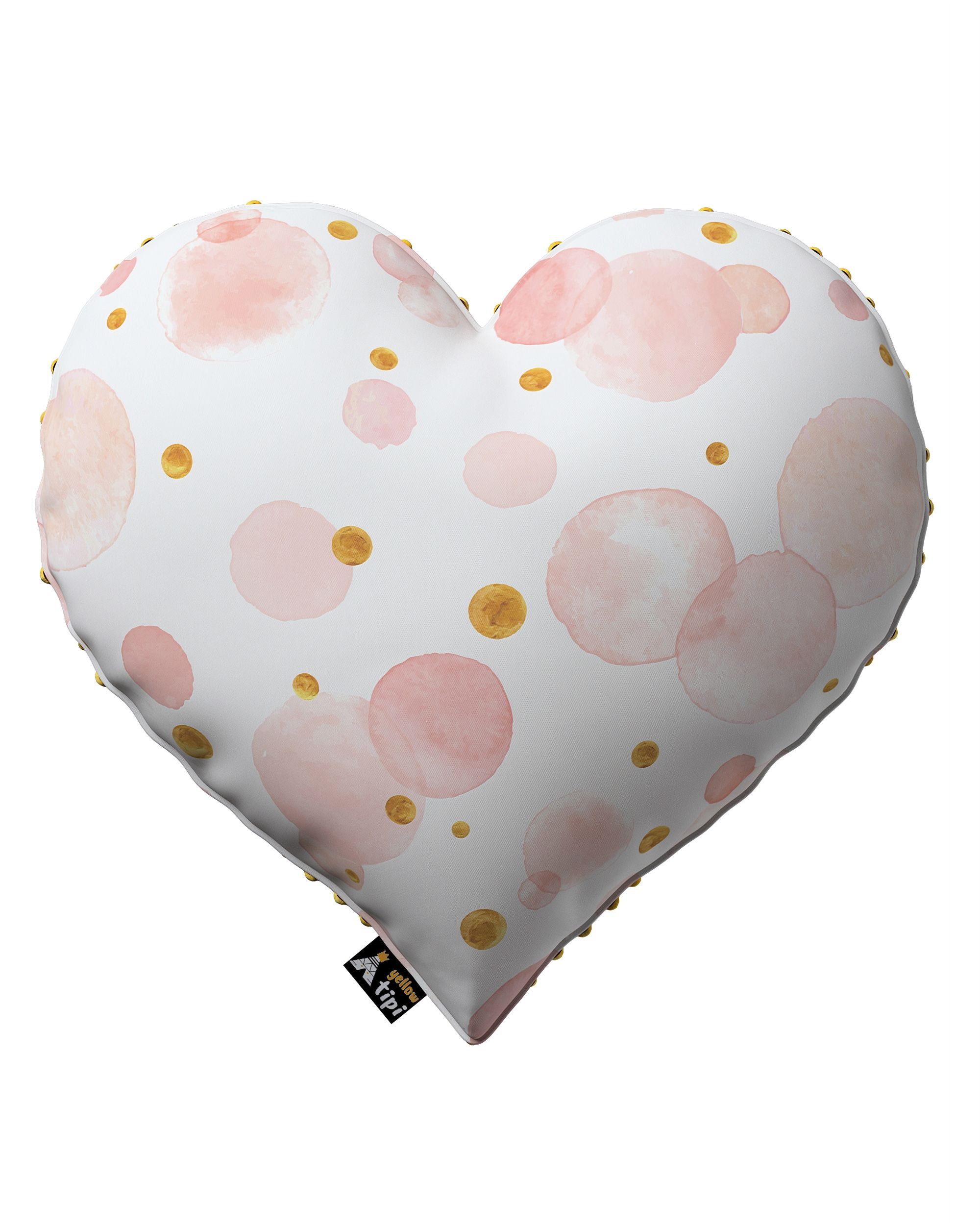 Coussin Heart of Love tissu minky couleur rose tissu à motifs