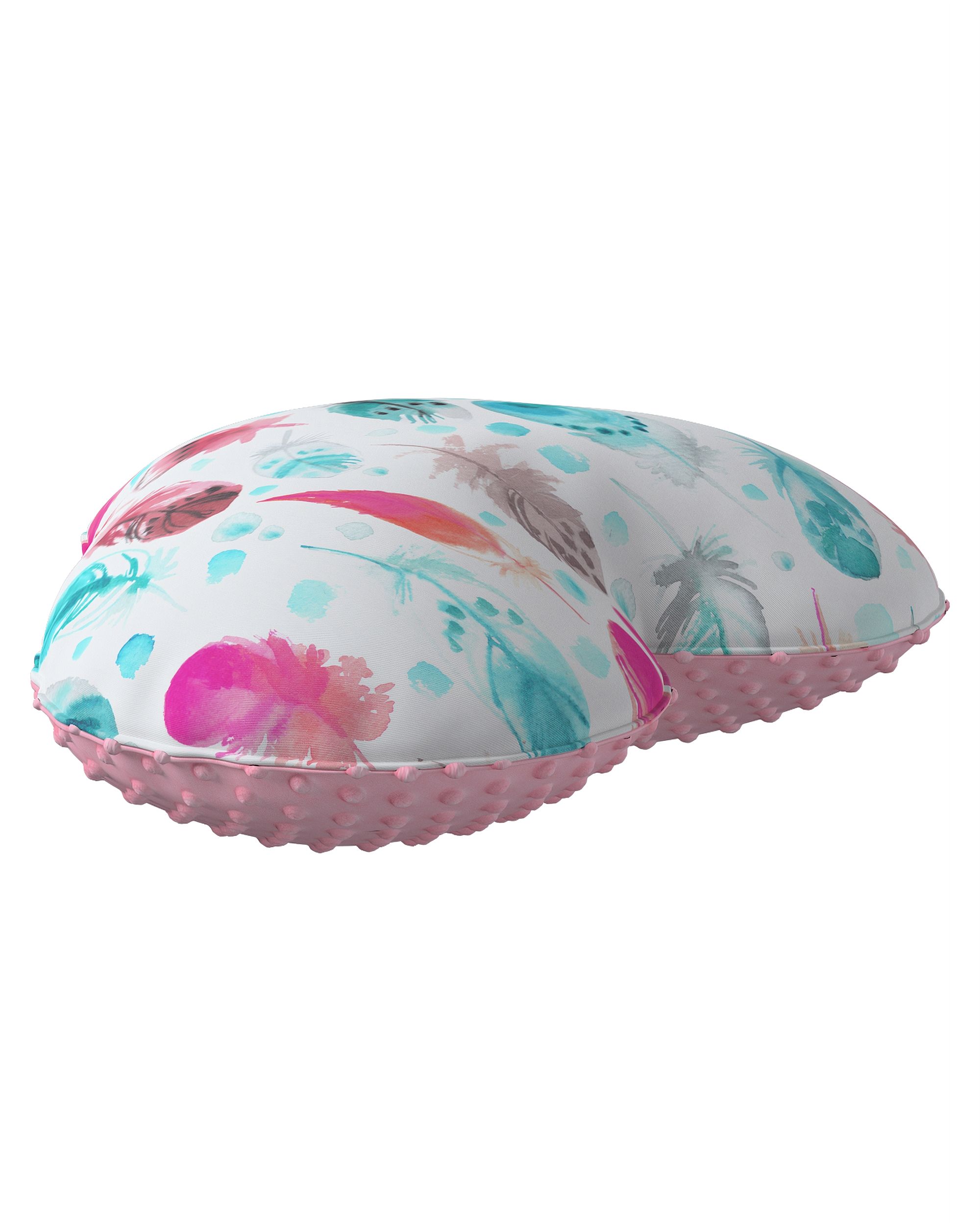 Coussin Heart of Love tissu minky couleur bleu tissu à motifs (hover)