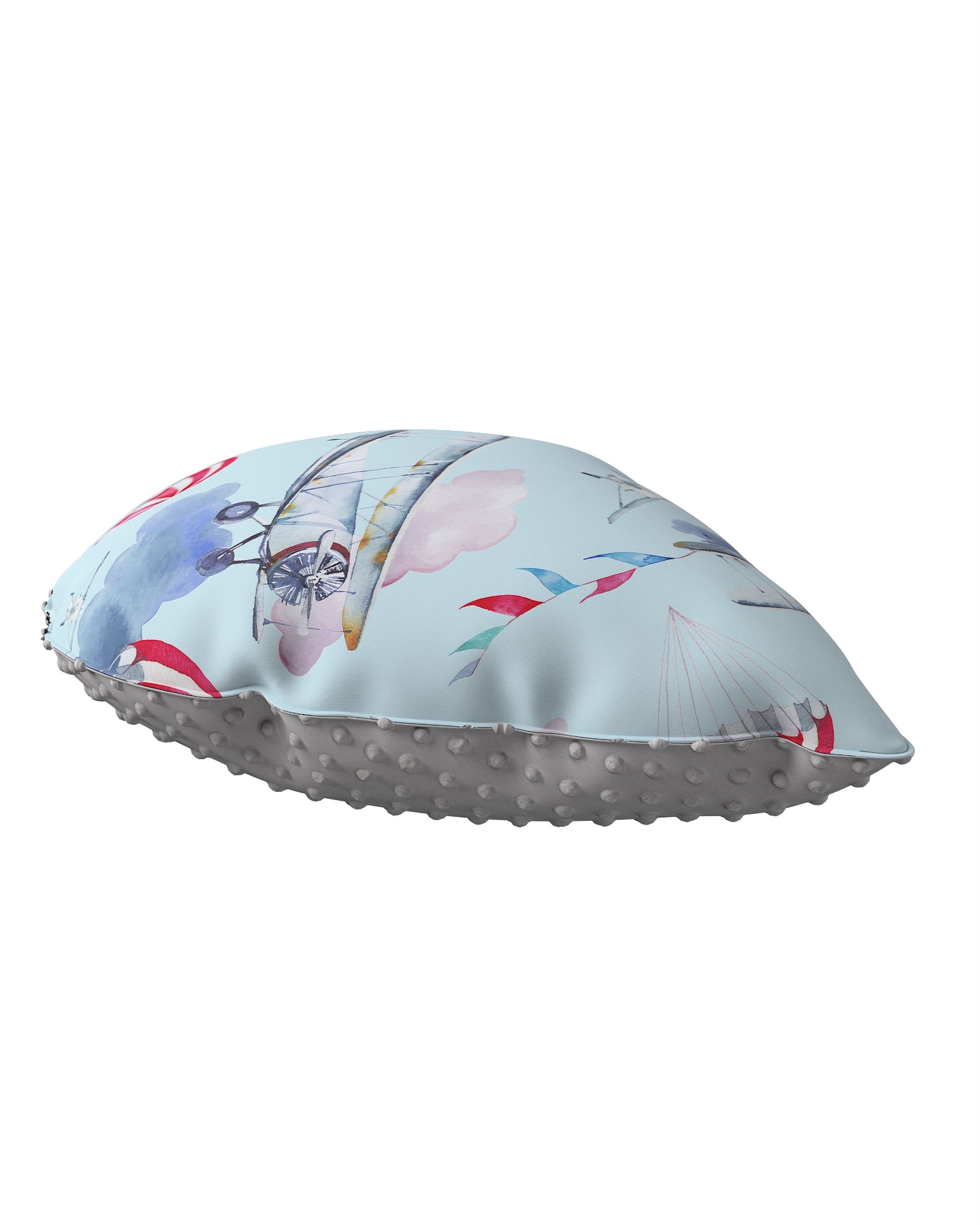 Coussin Sweet Drop tissu minky couleur bleu tissu à motifs (hover)