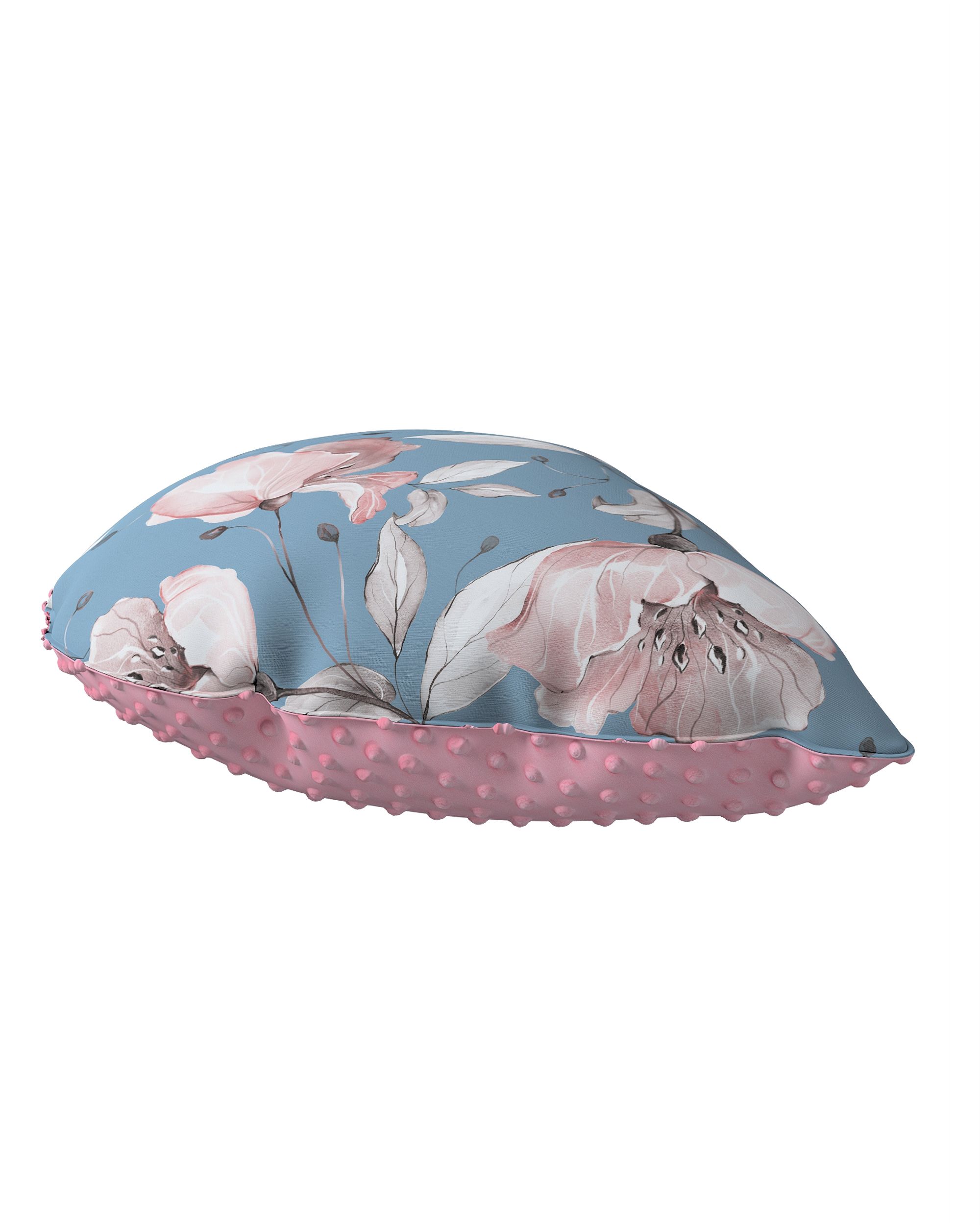 Coussin Sweet Drop tissu minky couleur bleu tissu à motifs (hover)