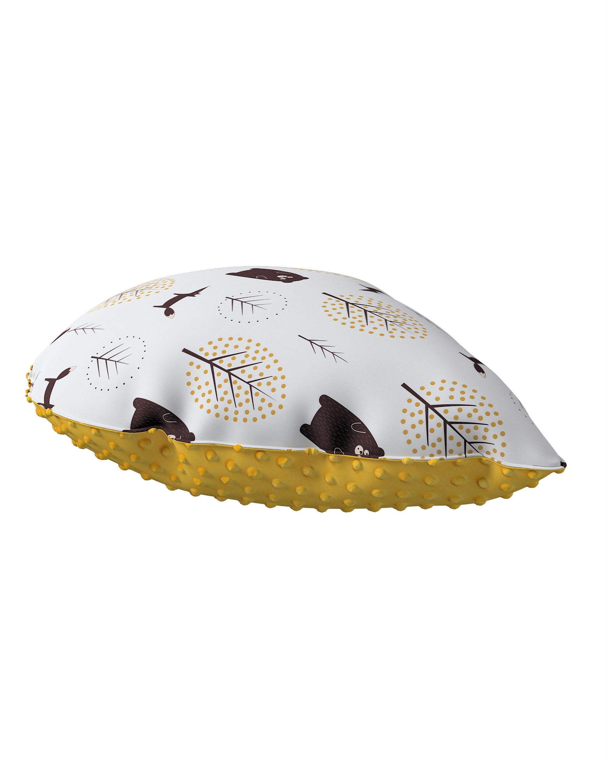Coussin Sweet Drop tissu minky couleur marron tissu à motifs (hover)