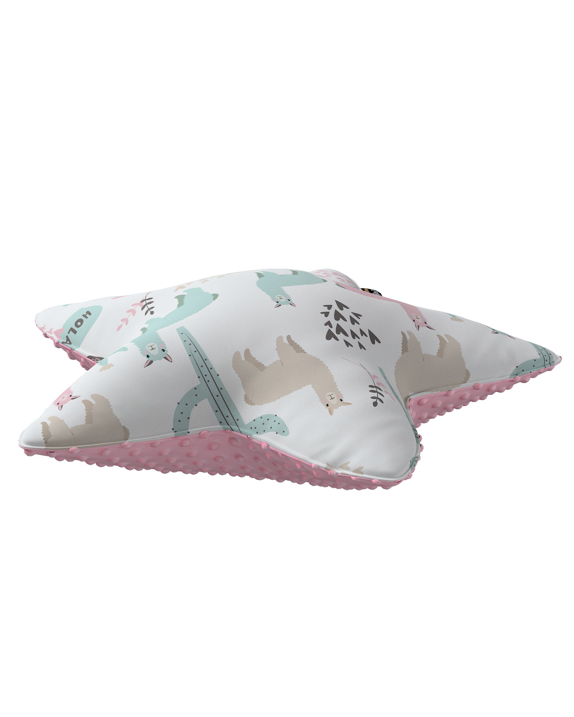 Coussin Lucky Star tissu minky couleur vert tissu à motifs (hover)