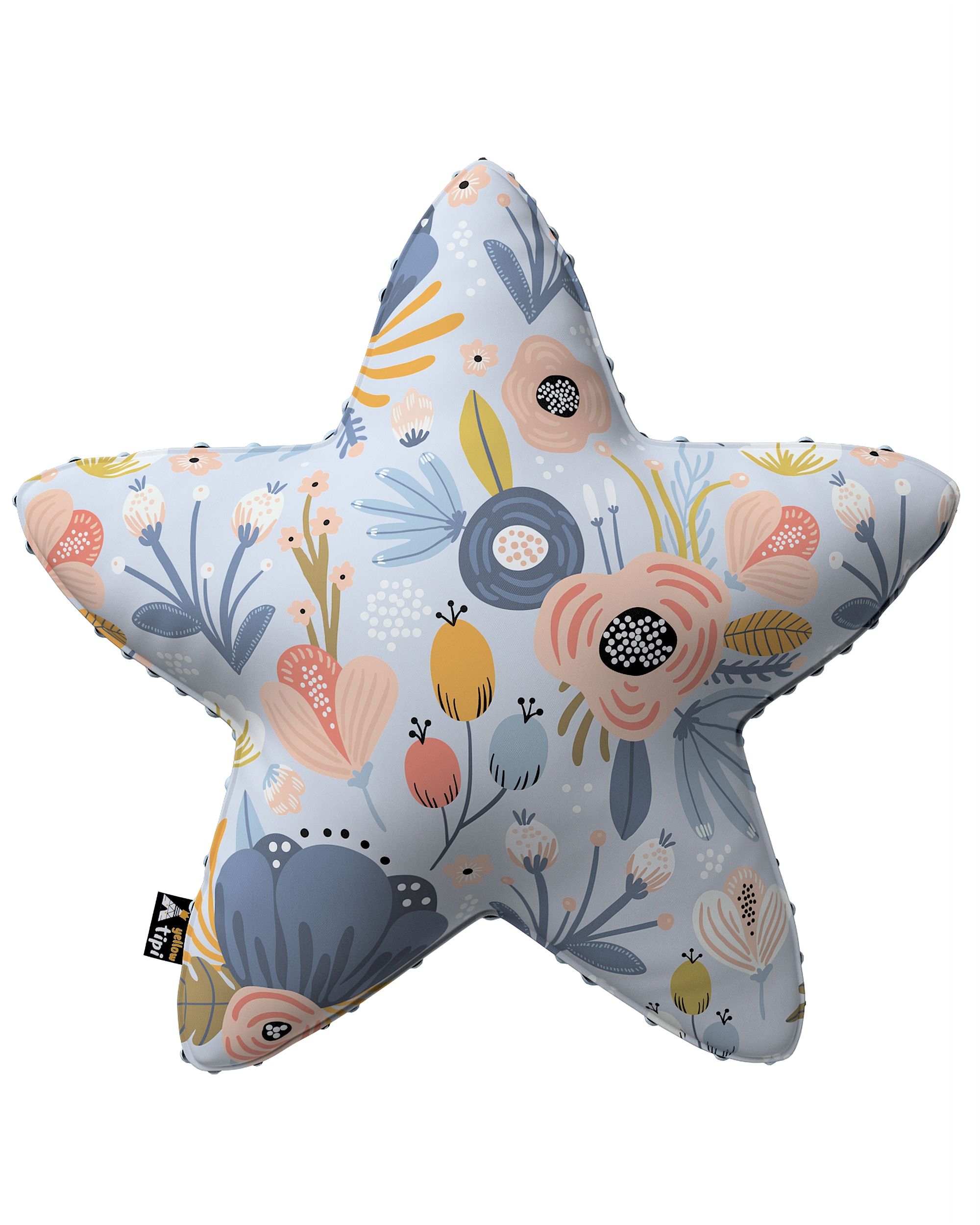 Coussin Lucky Star tissu minky couleur bleu tissu à motifs