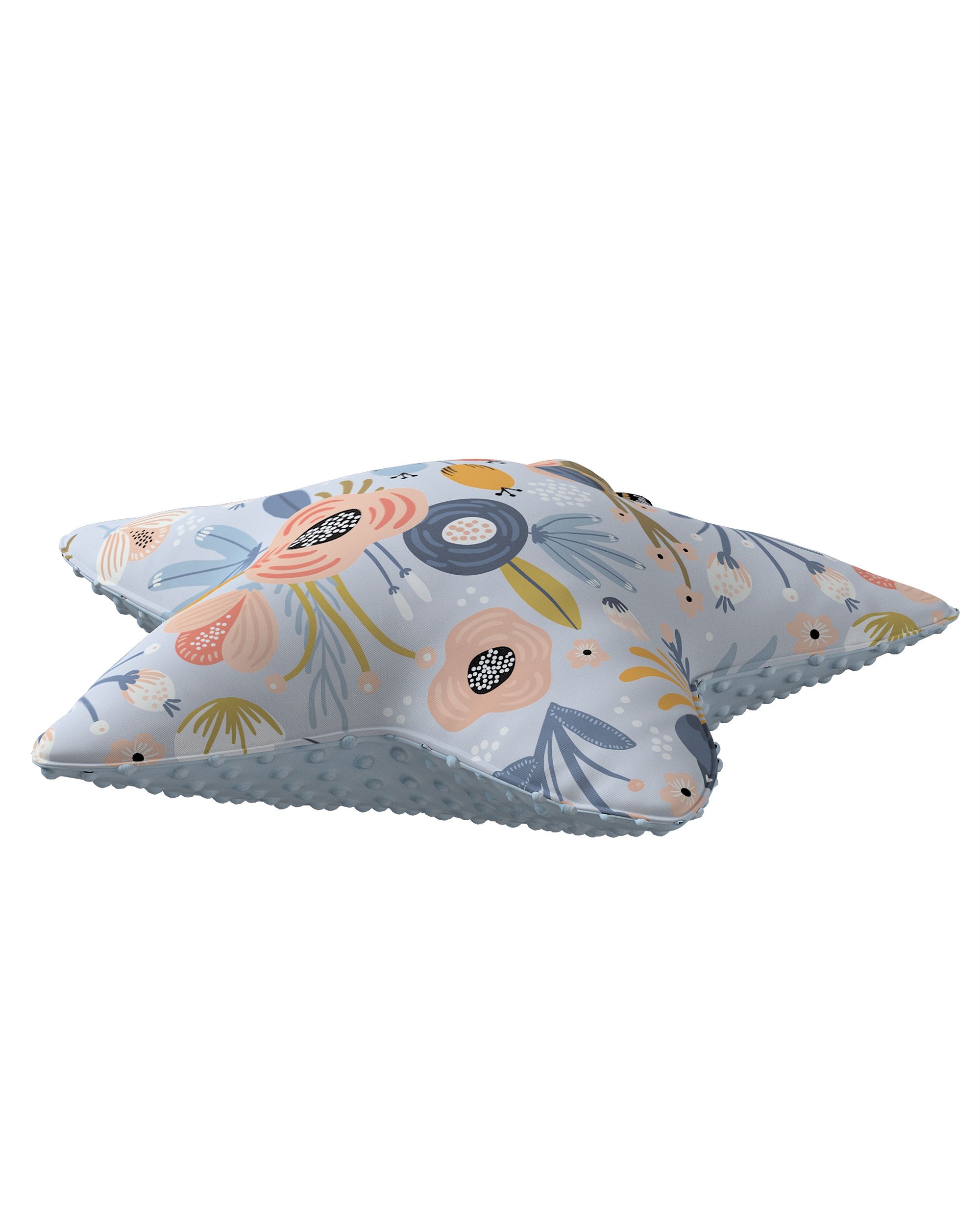 Coussin Lucky Star tissu minky couleur bleu tissu à motifs (hover)