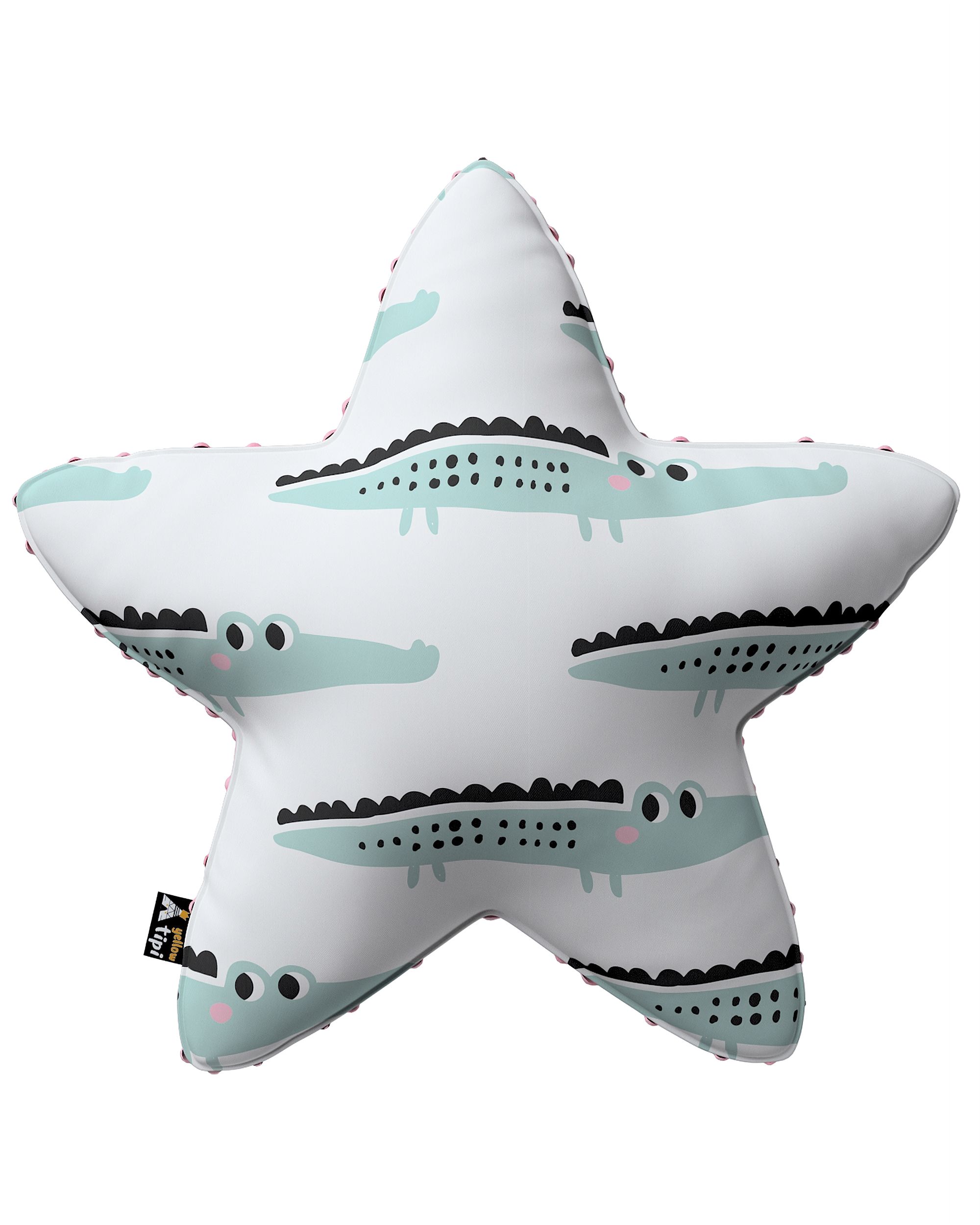 Coussin Lucky Star tissu minky couleur vert tissu à motifs