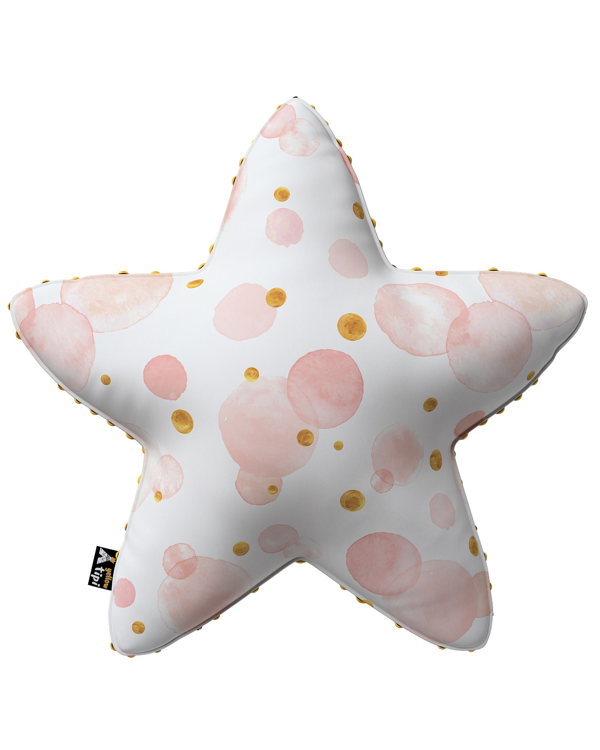 Coussin Lucky Star tissu minky couleur rose tissu à motifs