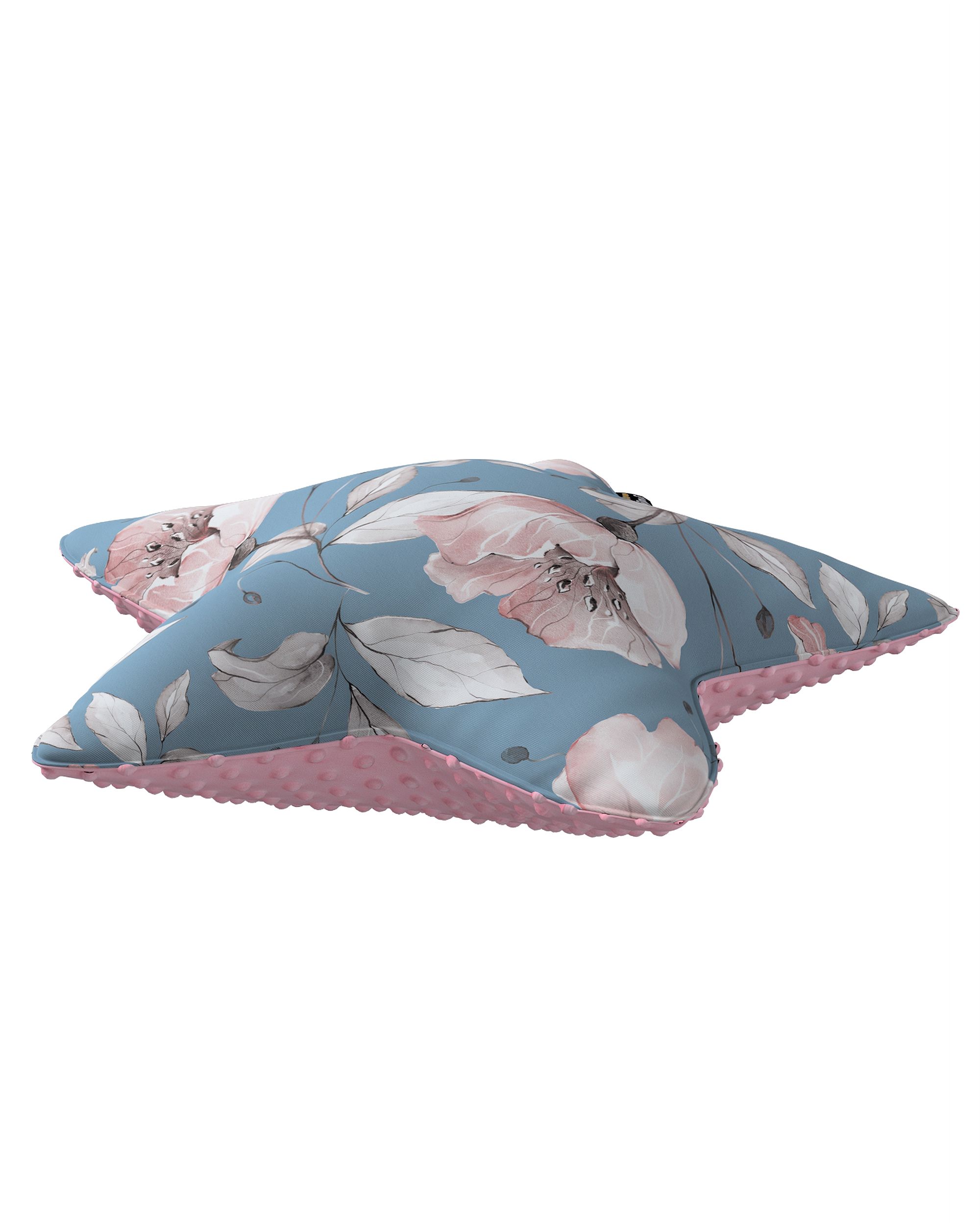 Coussin Lucky Star tissu minky couleur bleu tissu à motifs (hover)