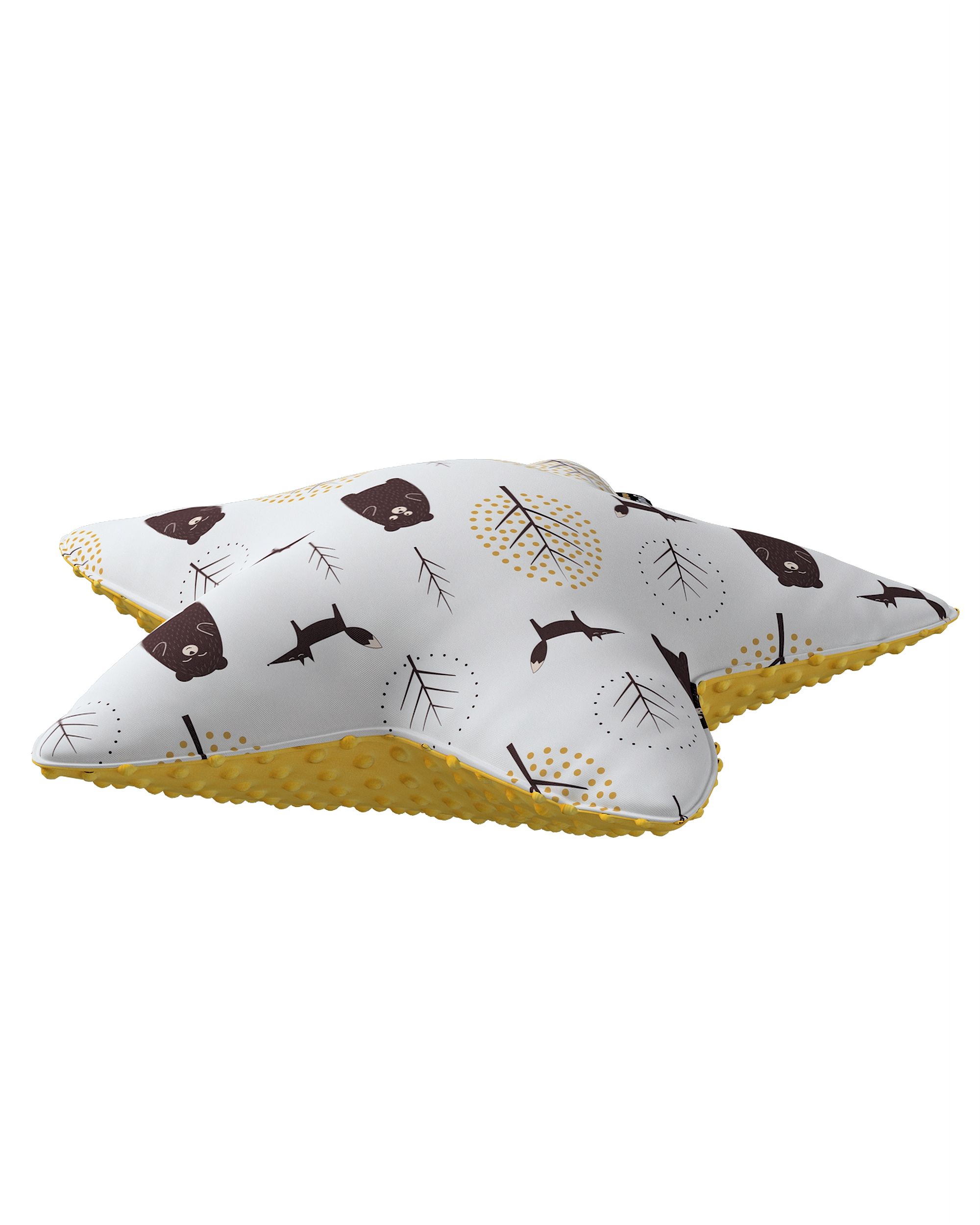 Coussin Lucky Star tissu minky couleur marron tissu à motifs (hover)