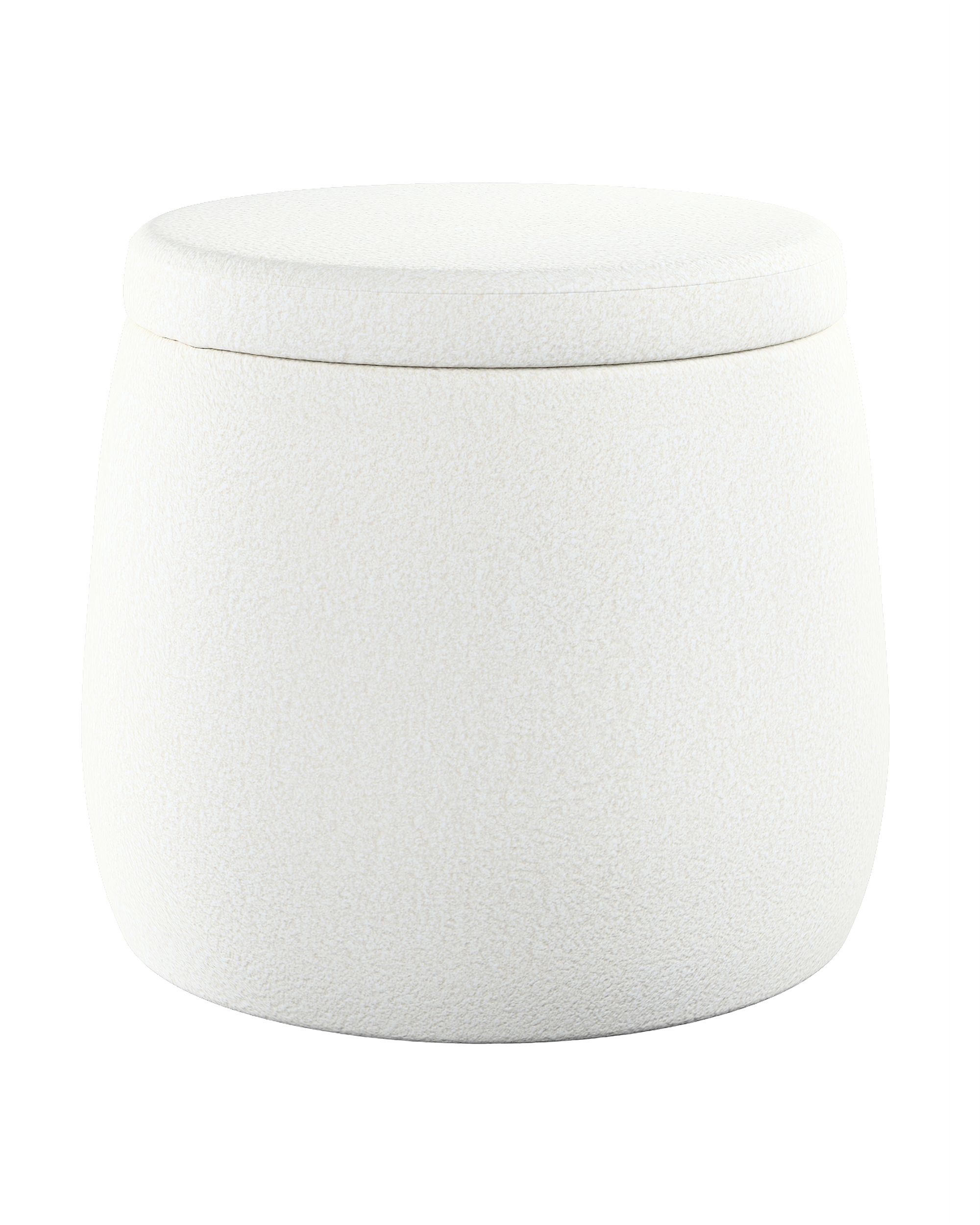Pouf Candy Jar couleur blanc tissu tresse