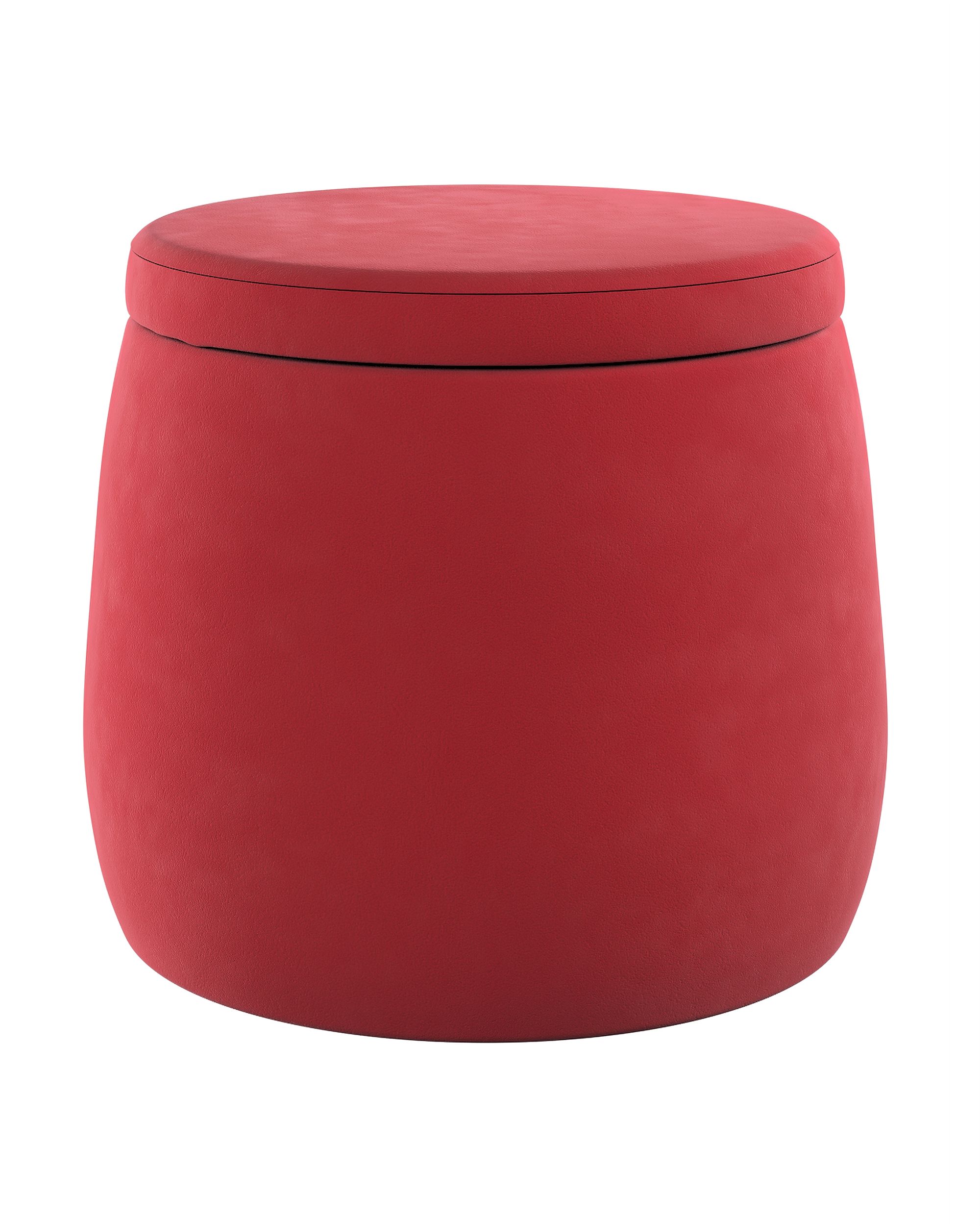 Pouf Candy Jar couleur rouge tissu brillant, velours