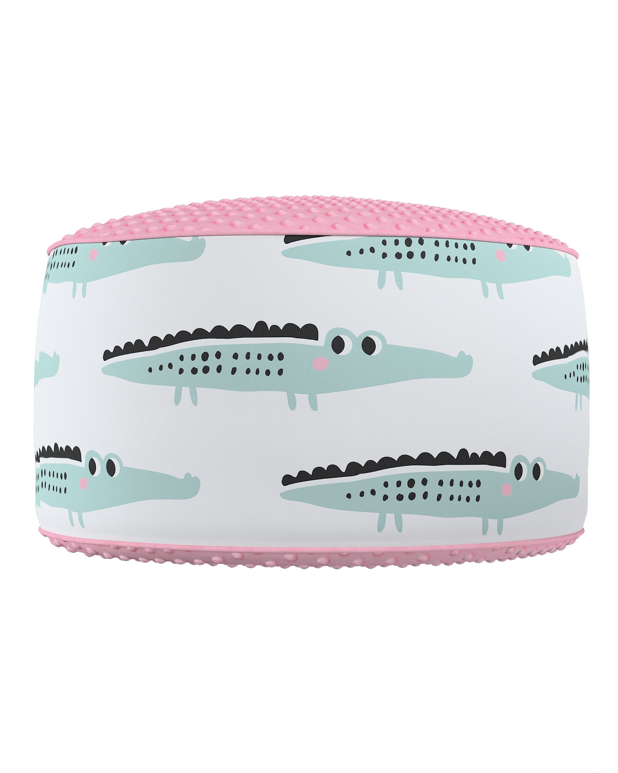 Pouf bicolore Coli av Minky couleur vert tissu à motifs (hover)