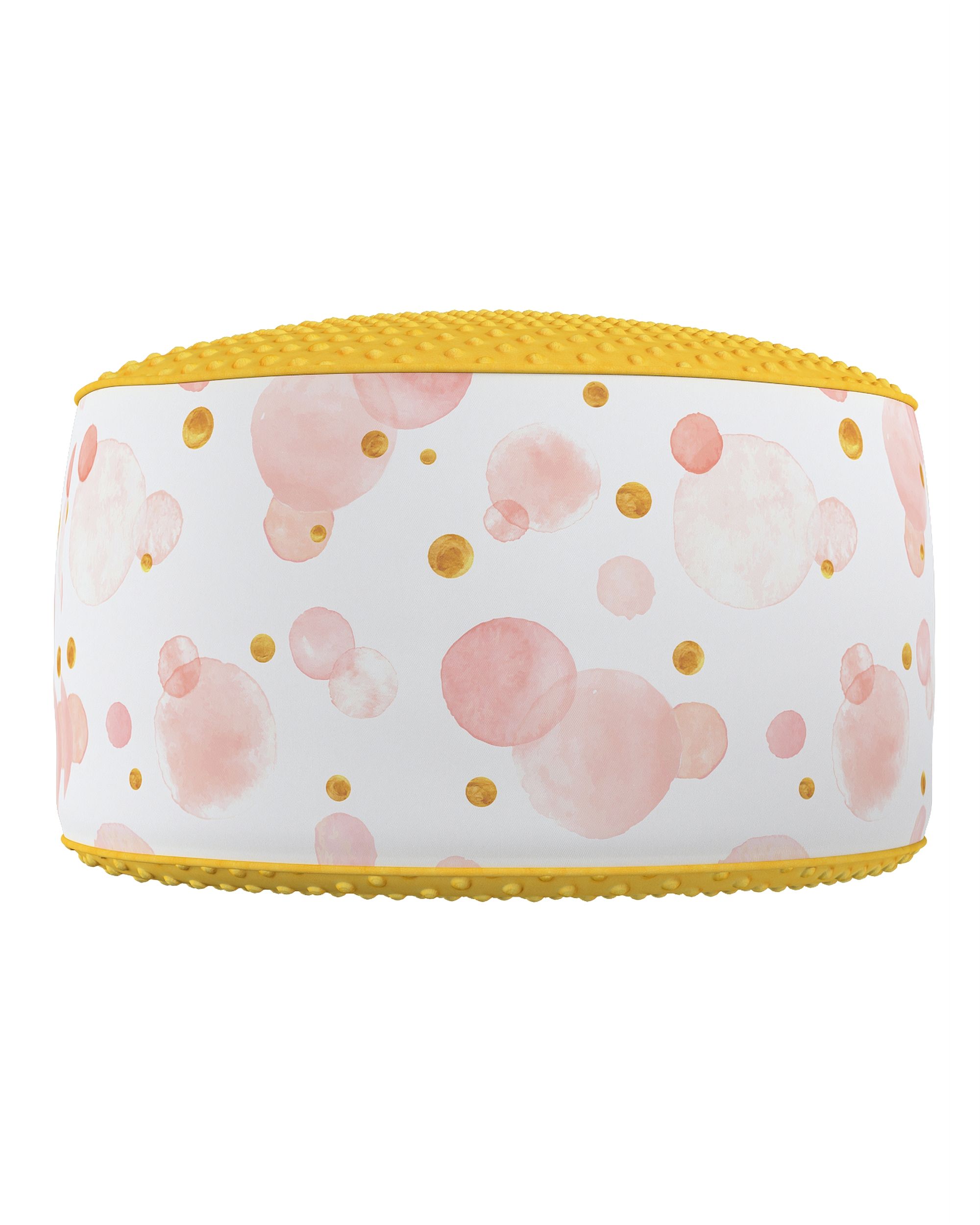 Pouf bicolore Coli av Minky couleur rose tissu à motifs (hover)
