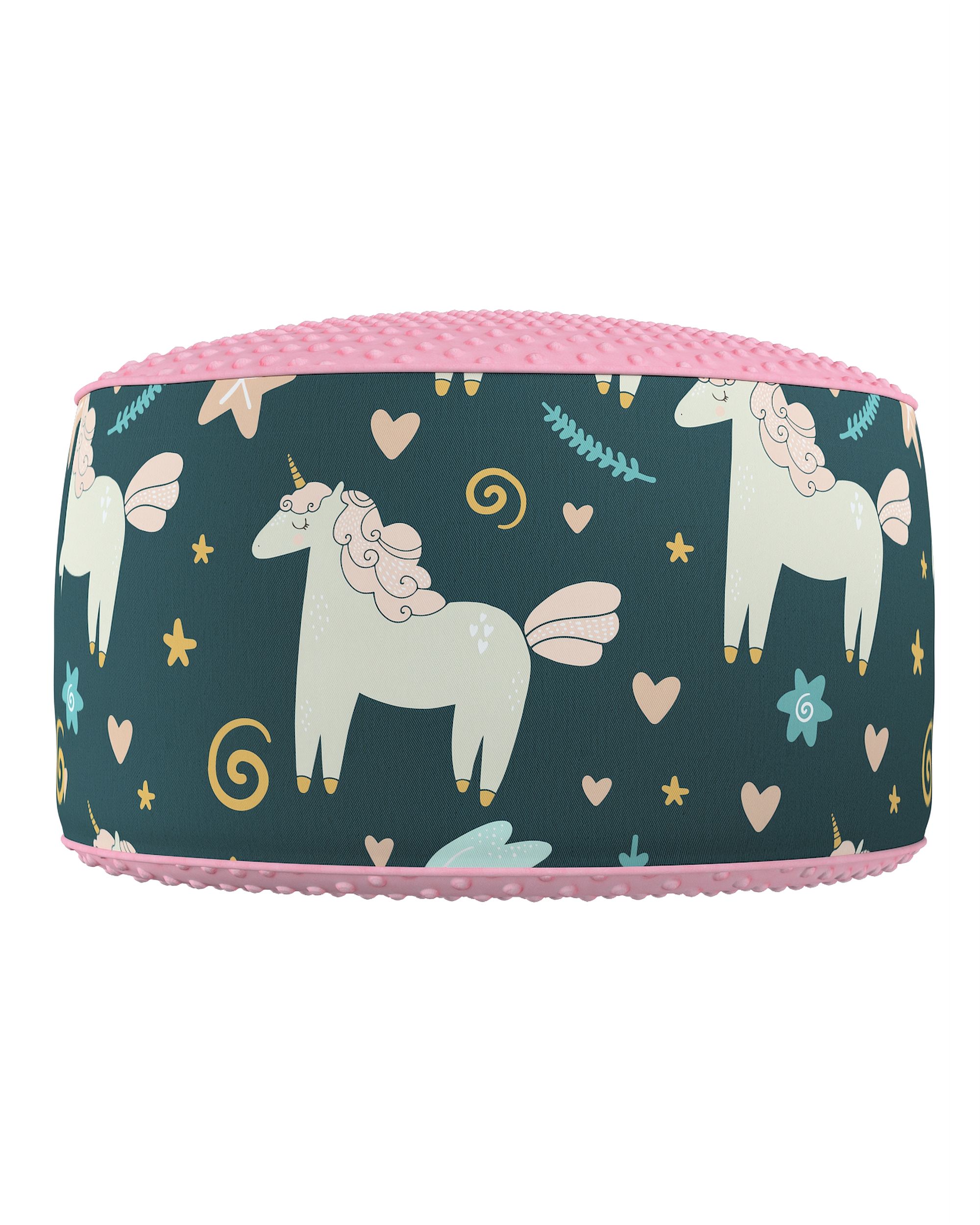 Pouf bicolore Coli av Minky couleur marron tissu à motifs (hover)
