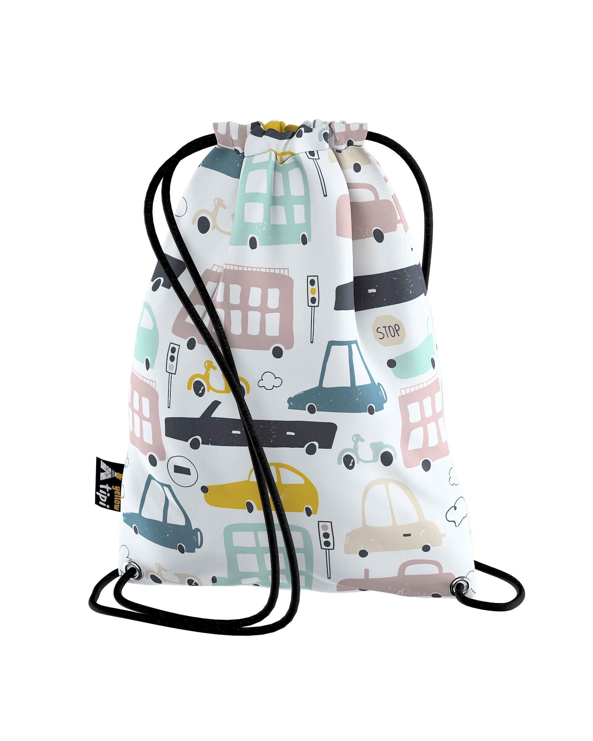 Sac à dos Kiddy couleur beige tissu à motifs