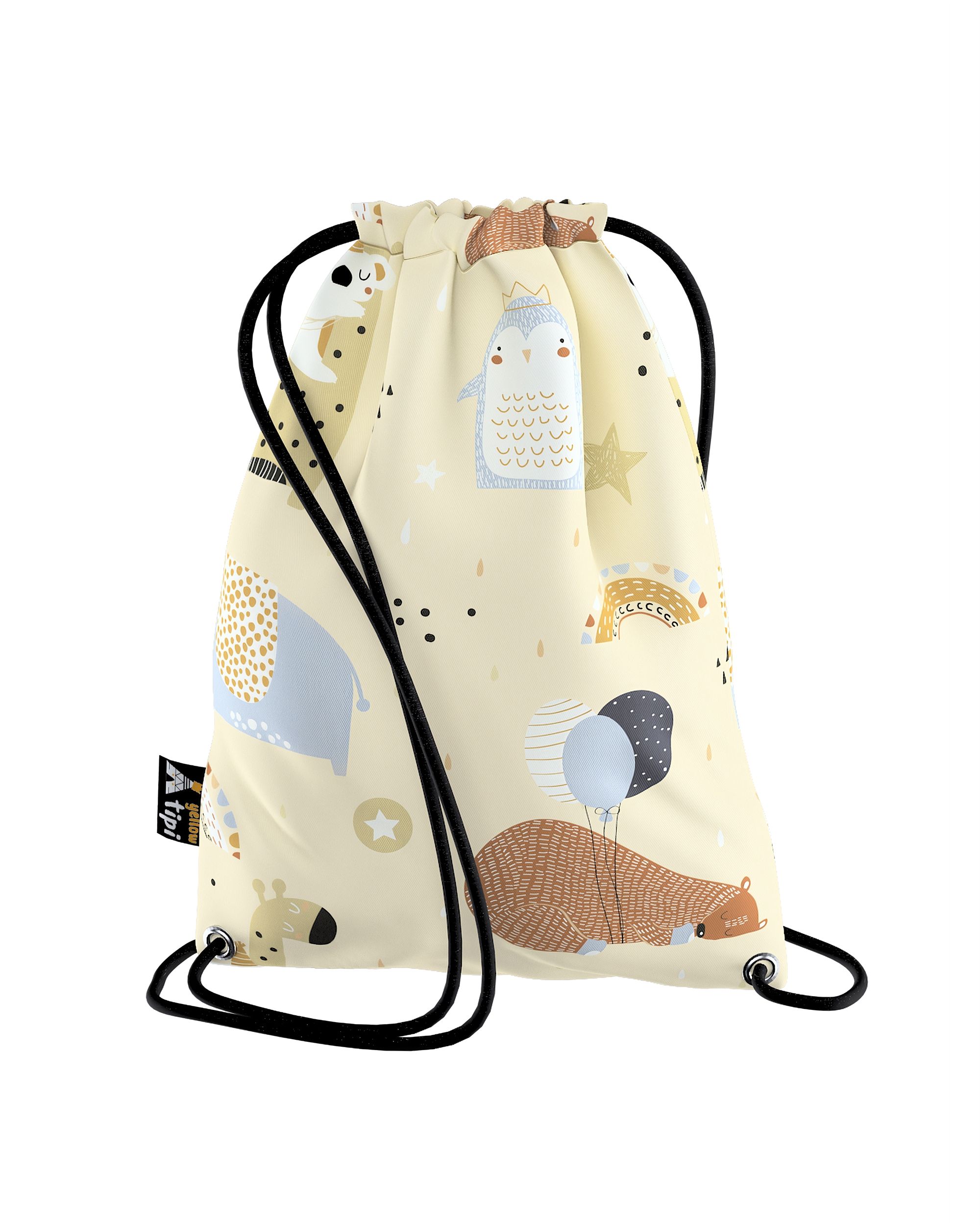 Sac à dos Kiddy couleur beige tissu à motifs