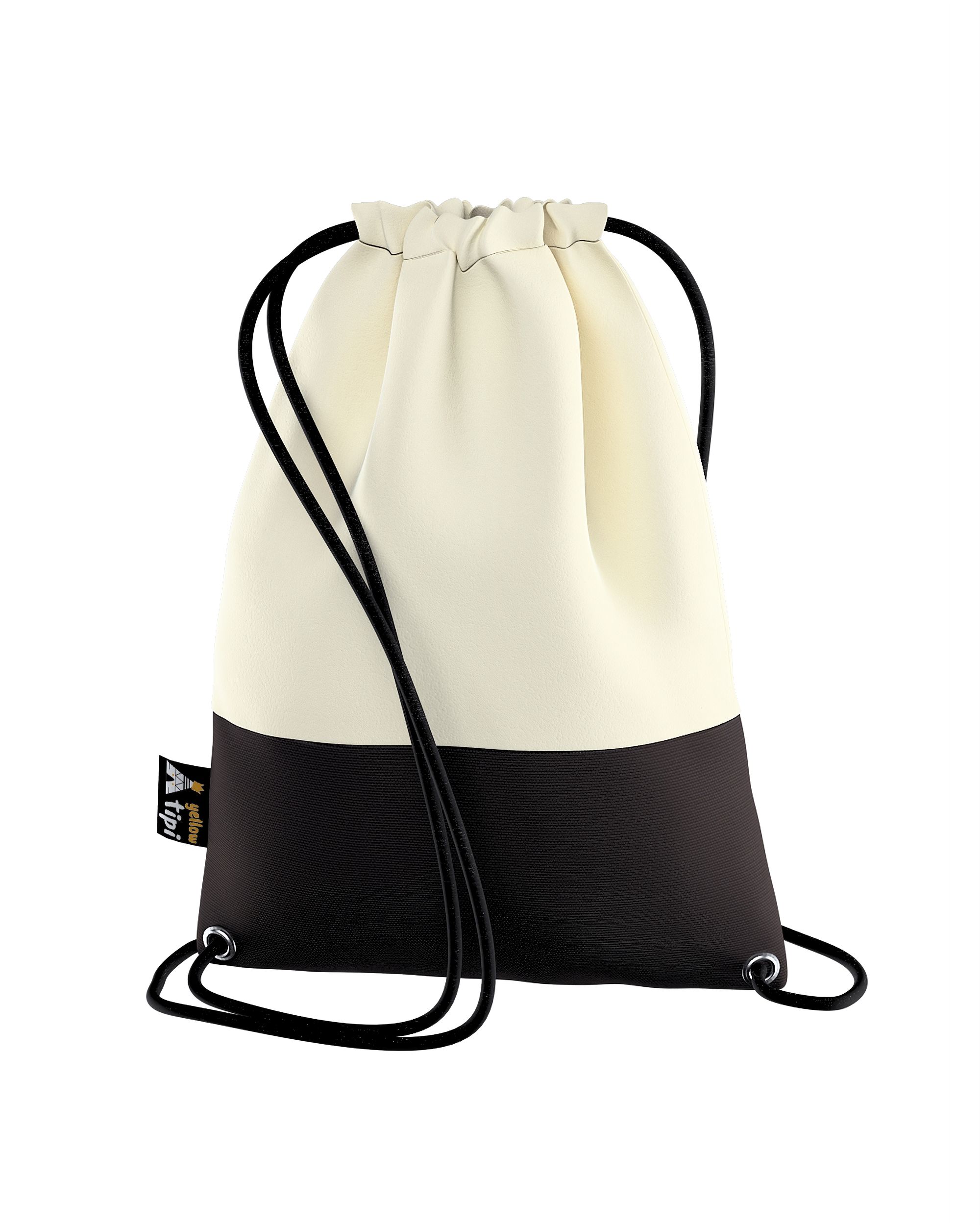 Sac à dos Kiddy Velvet couleur crème tissu brillant, velours