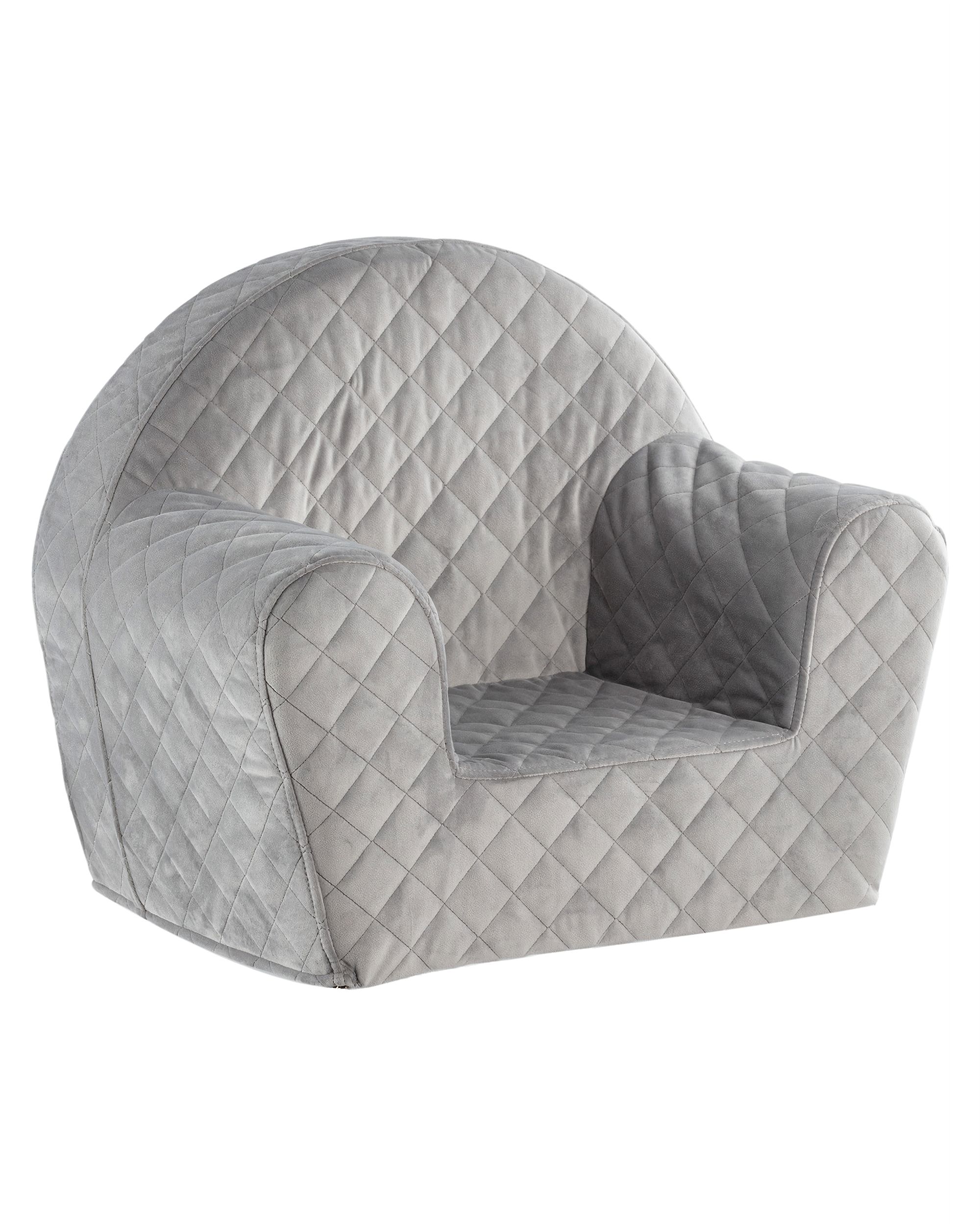 Siège pour enfant Mati couleur gris tissu brillant, velours
