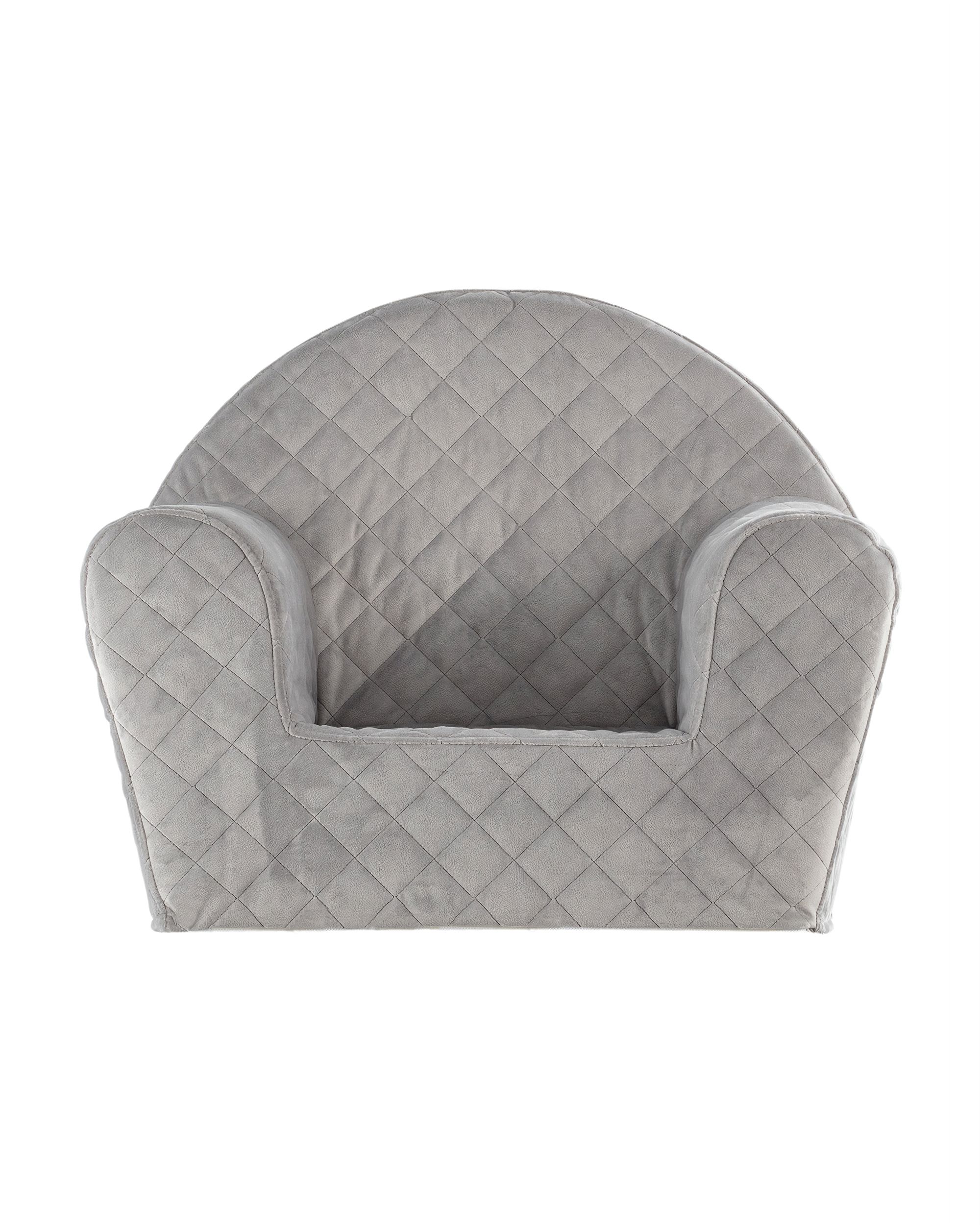Siège pour enfant Mati couleur gris tissu brillant, velours (hover)