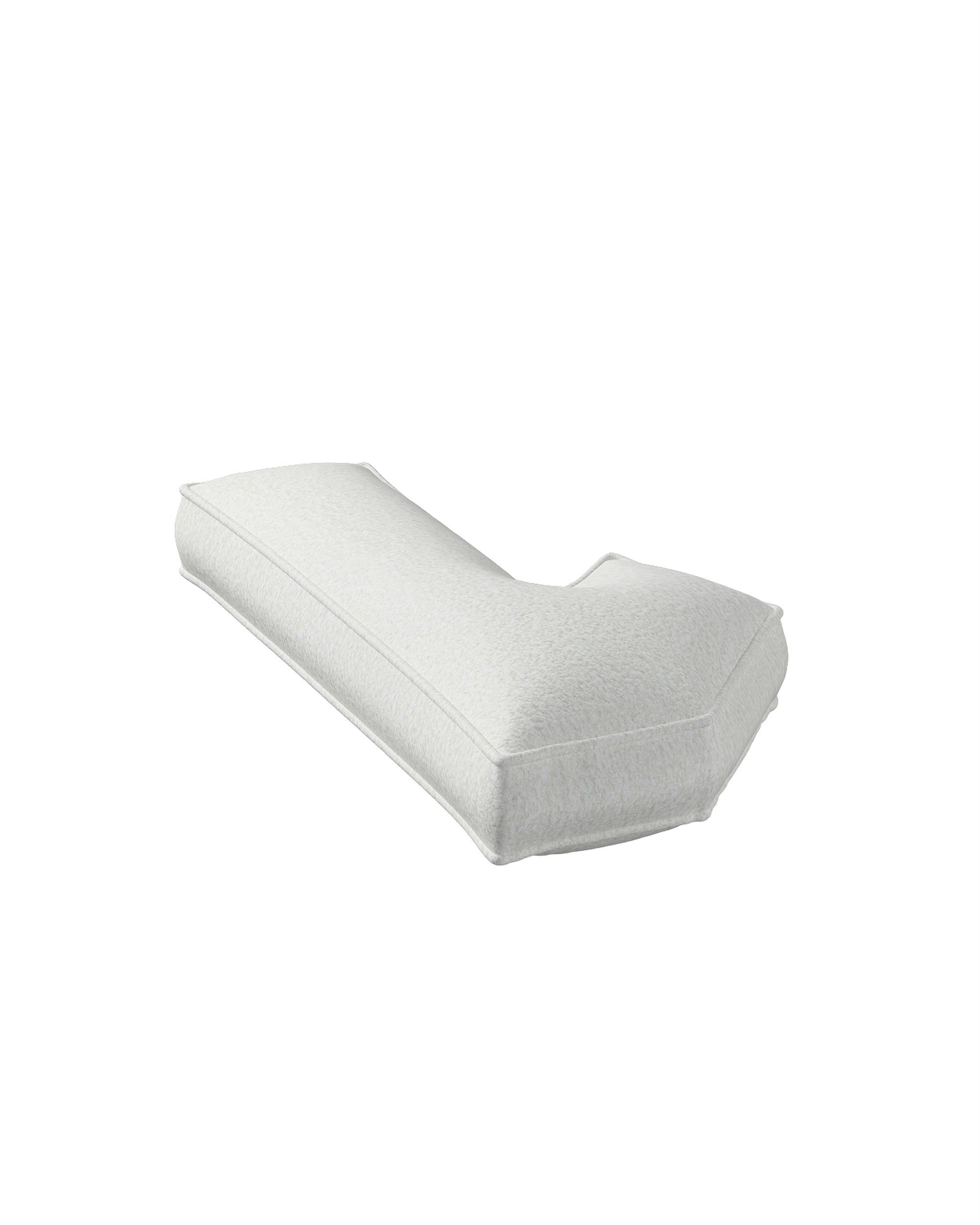 Coussin en forme du chiffre 1 couleur blanc tissu tresse (hover)