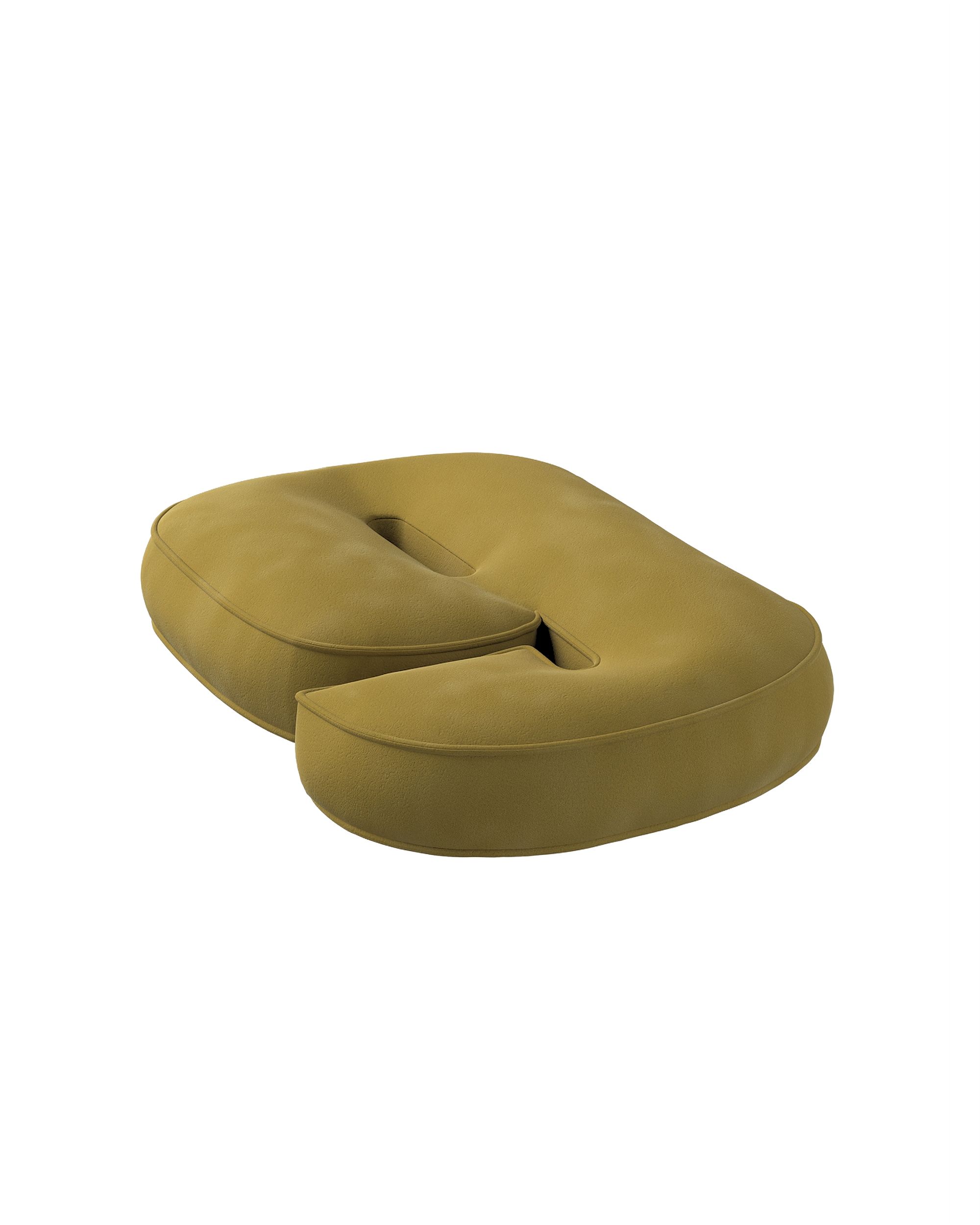 Coussin en forme du chiffre 6 couleur vert tissu brillant, velours (hover)